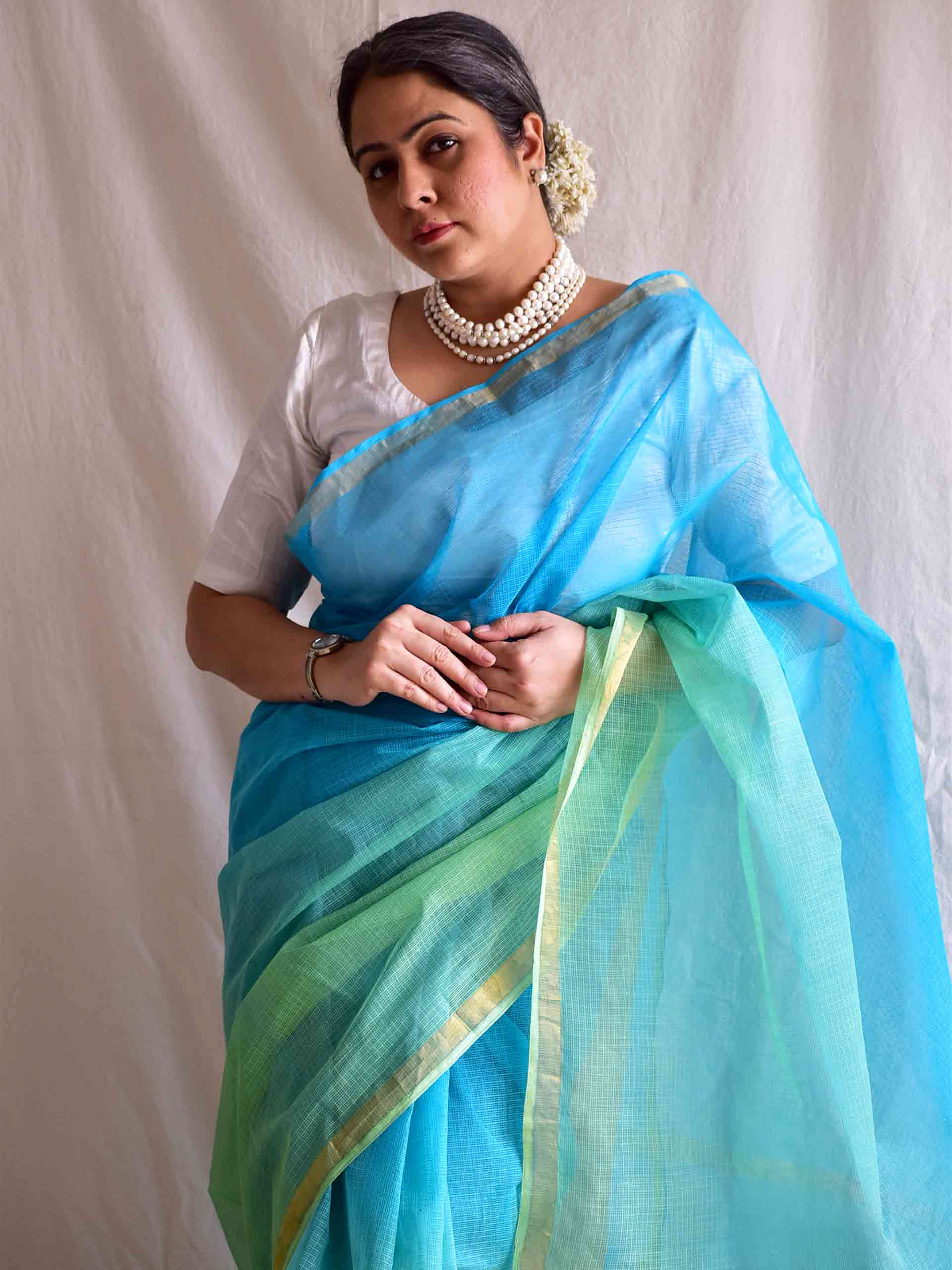komal leher - Kota Doria Saree