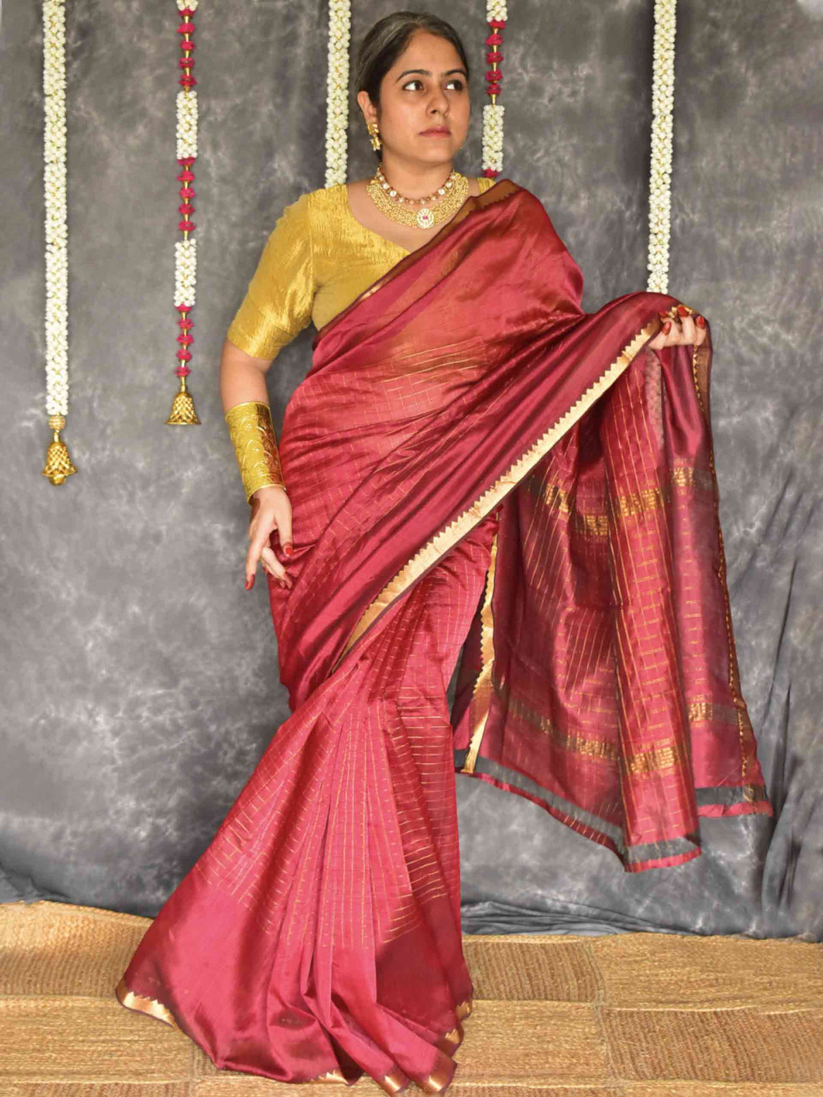 Gulnaar - Mangalgiri Pattu Silk Saree