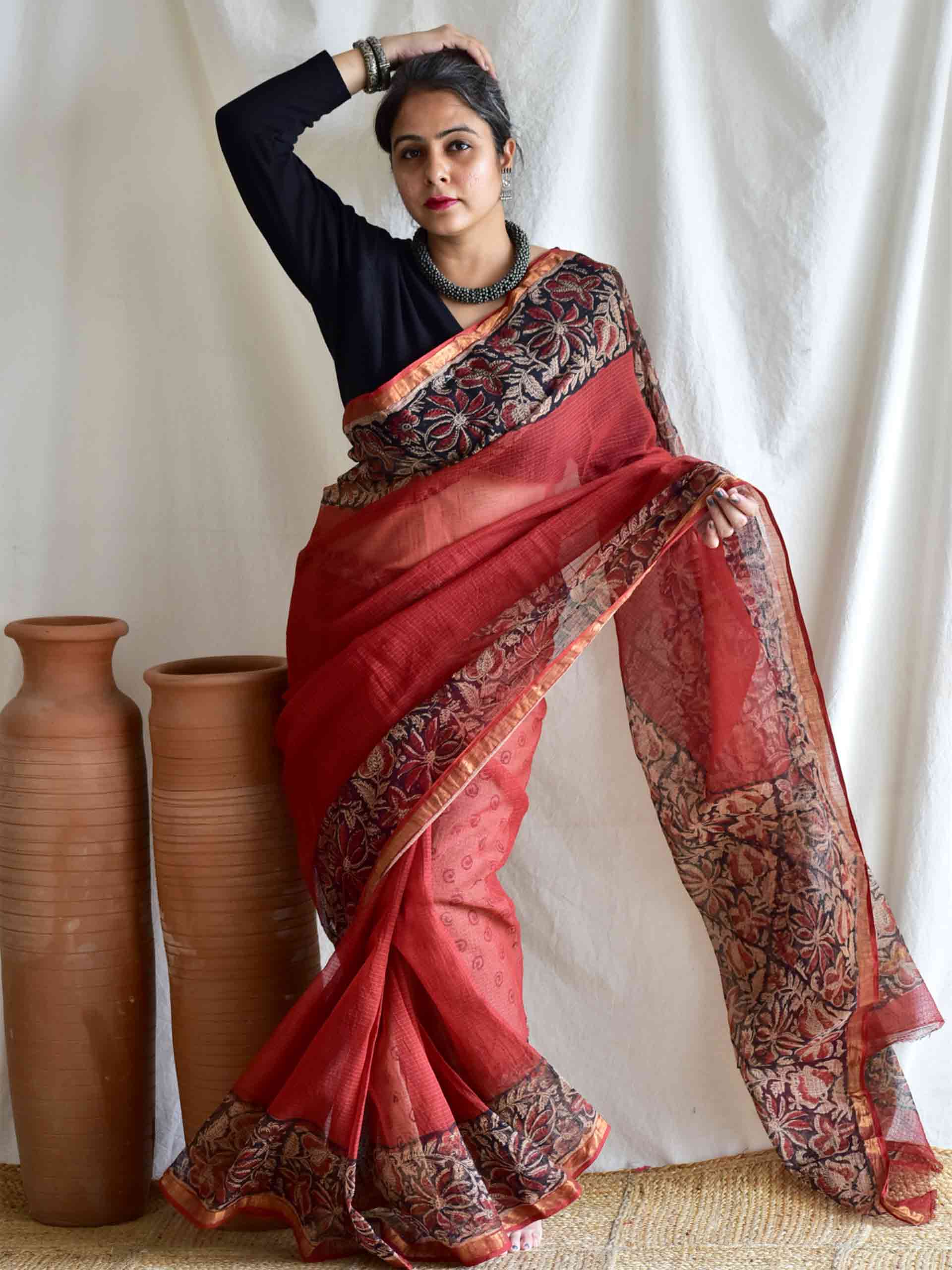 Maitri - Dabu Kota Doria Saree