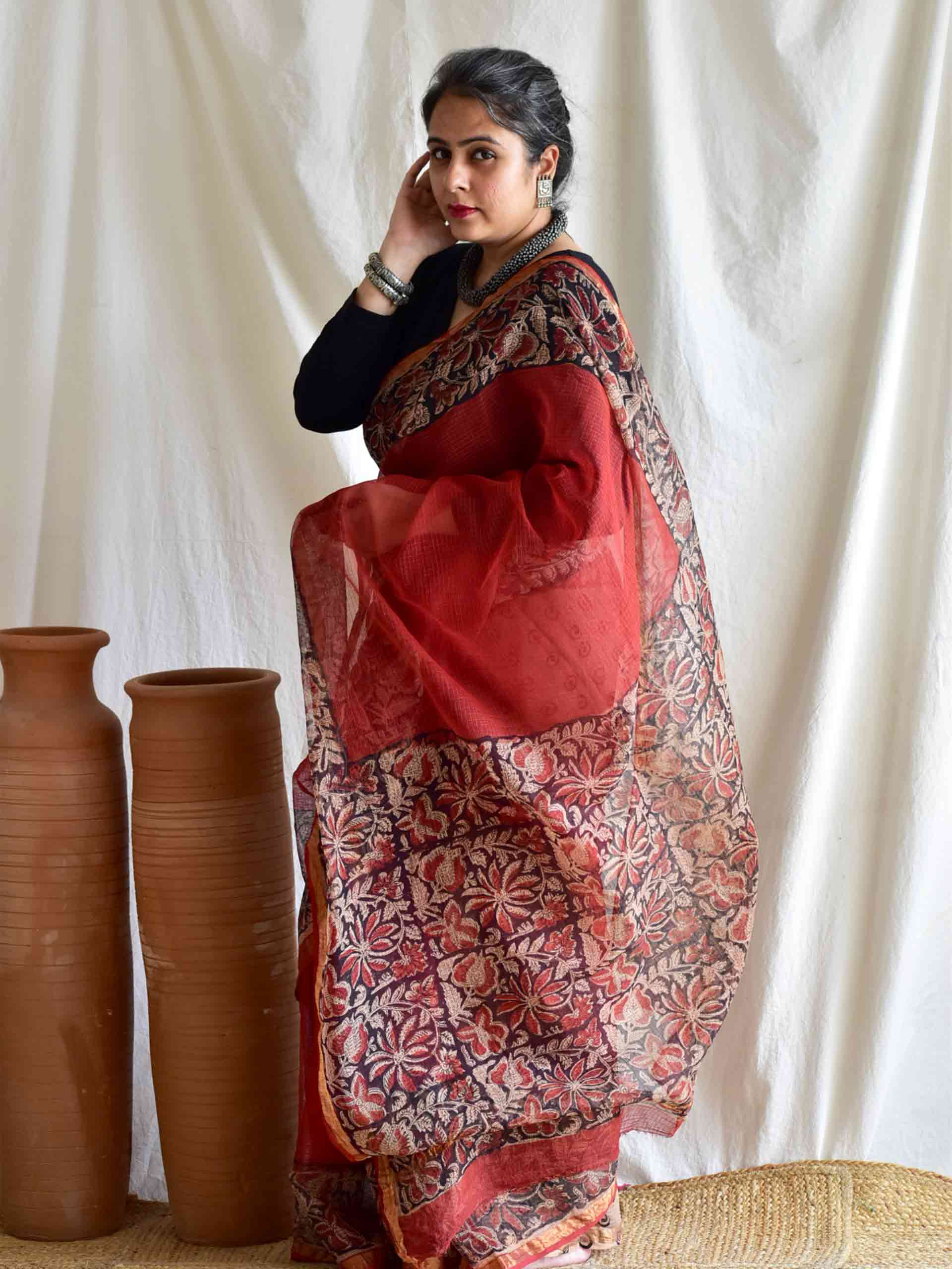 Maitri - Dabu Kota Doria Saree