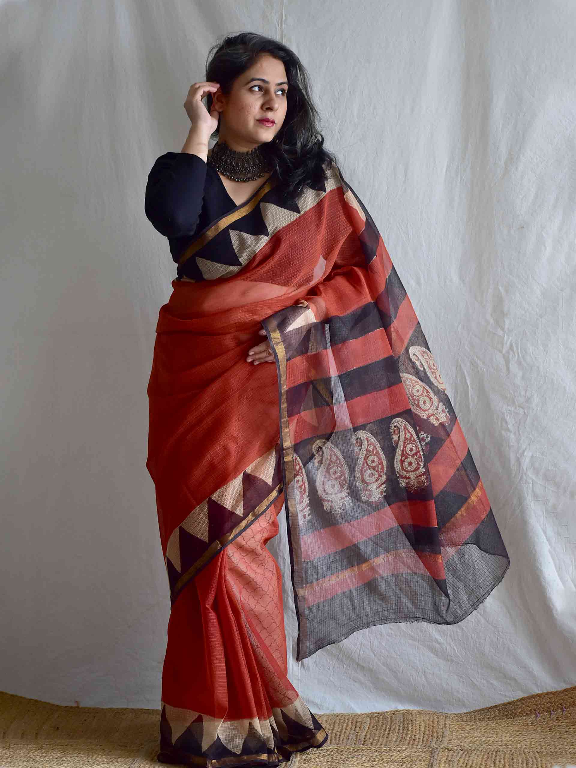 Sandhya - Dabu Kota Doria Saree