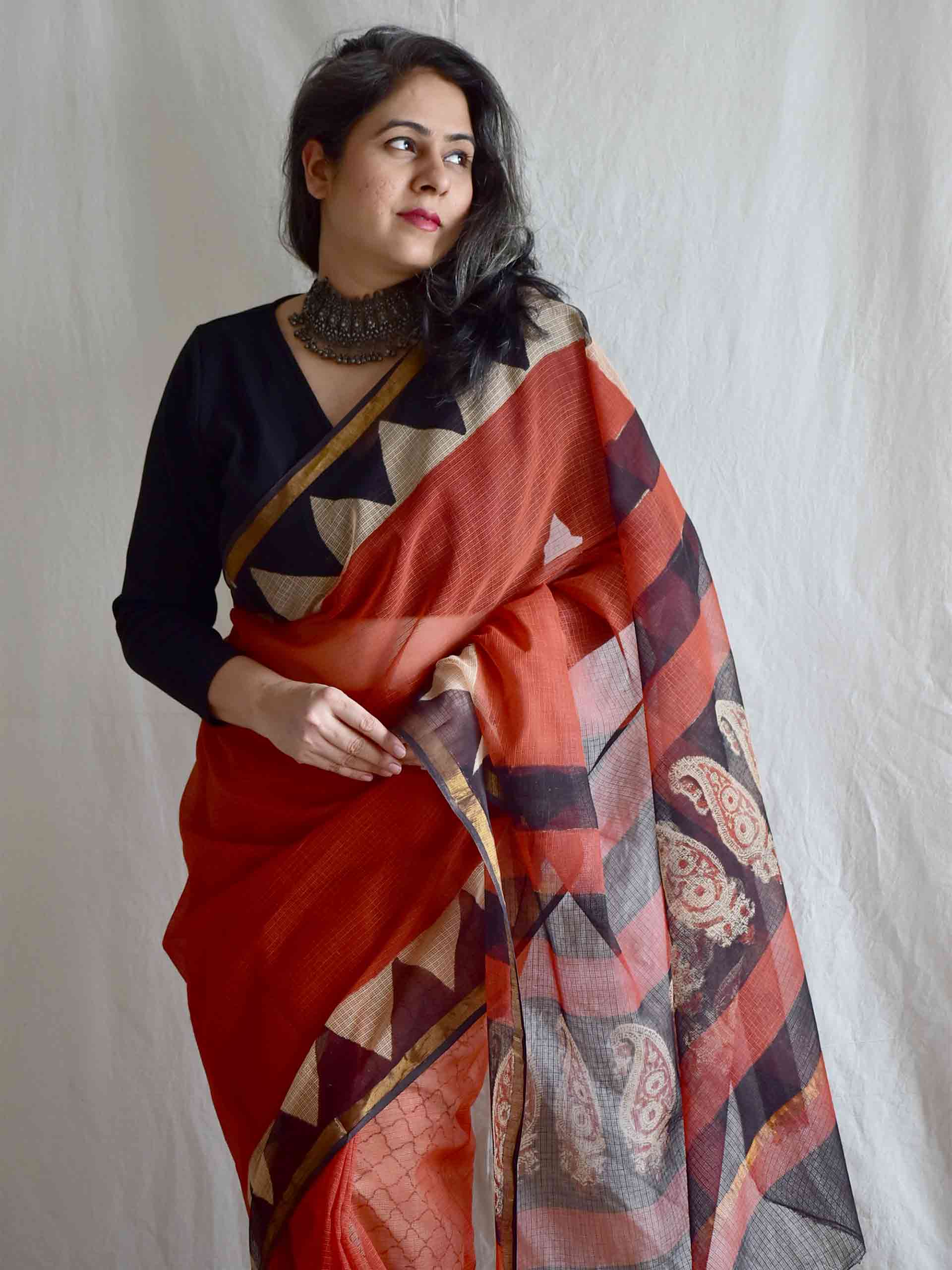Sandhya - Dabu Kota Doria Saree