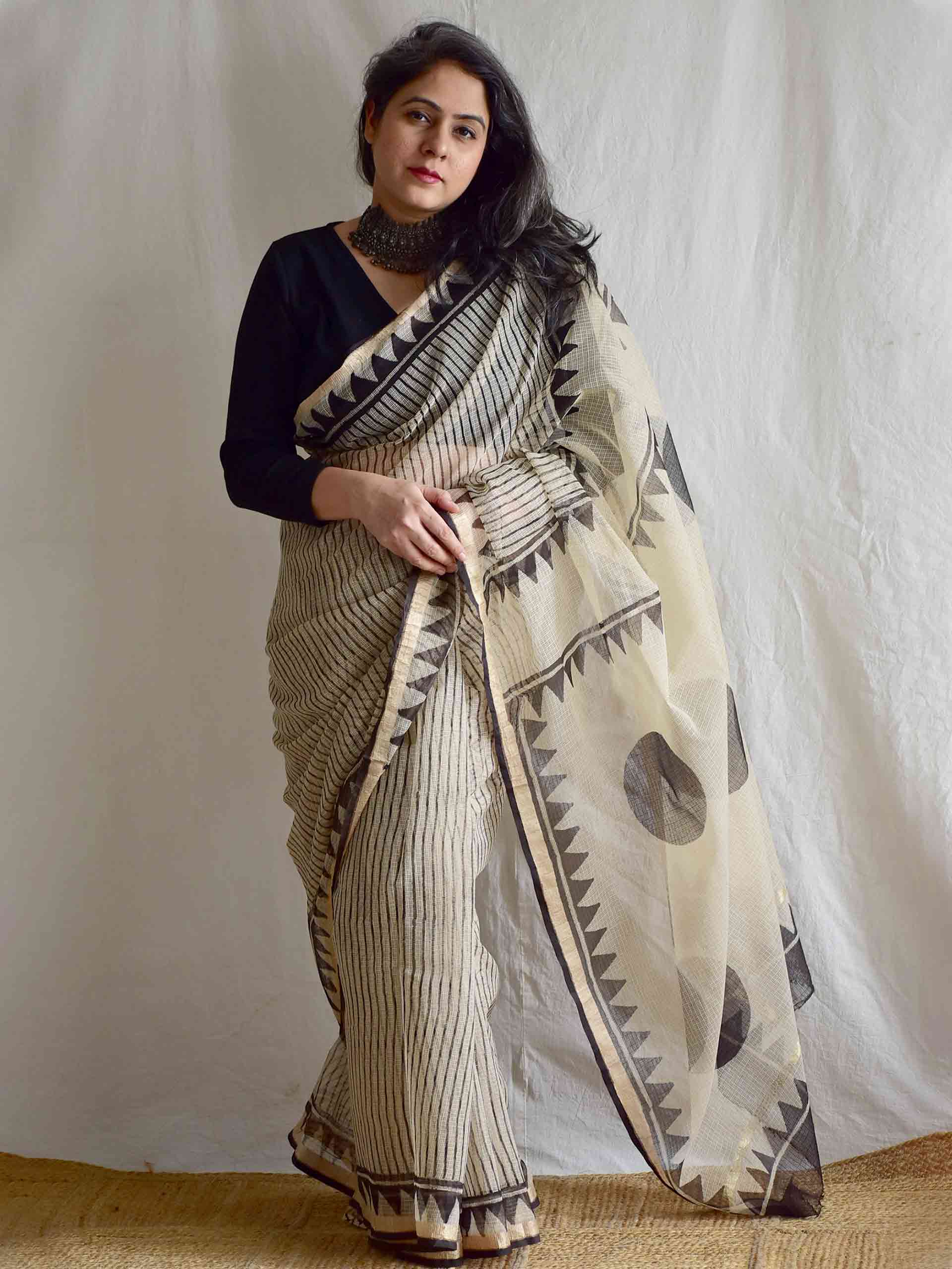 Dharti - Dabu Kota Doria Saree