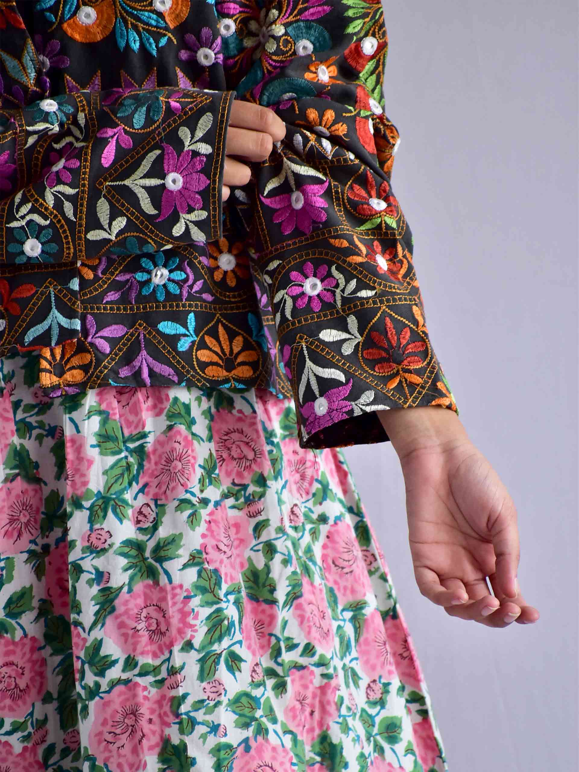 Krina - hand embroidered Reversible jacket