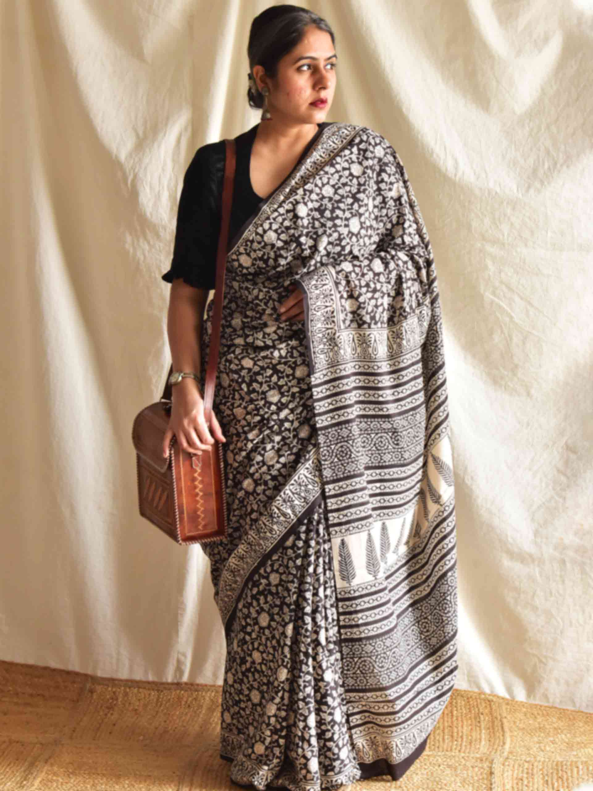 kali - Dabu cotton saree