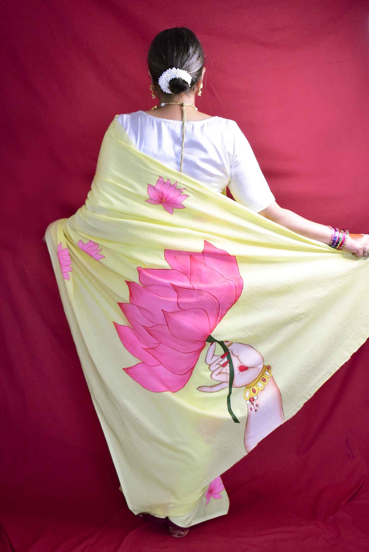 Kamal Arpan - Handpained saree