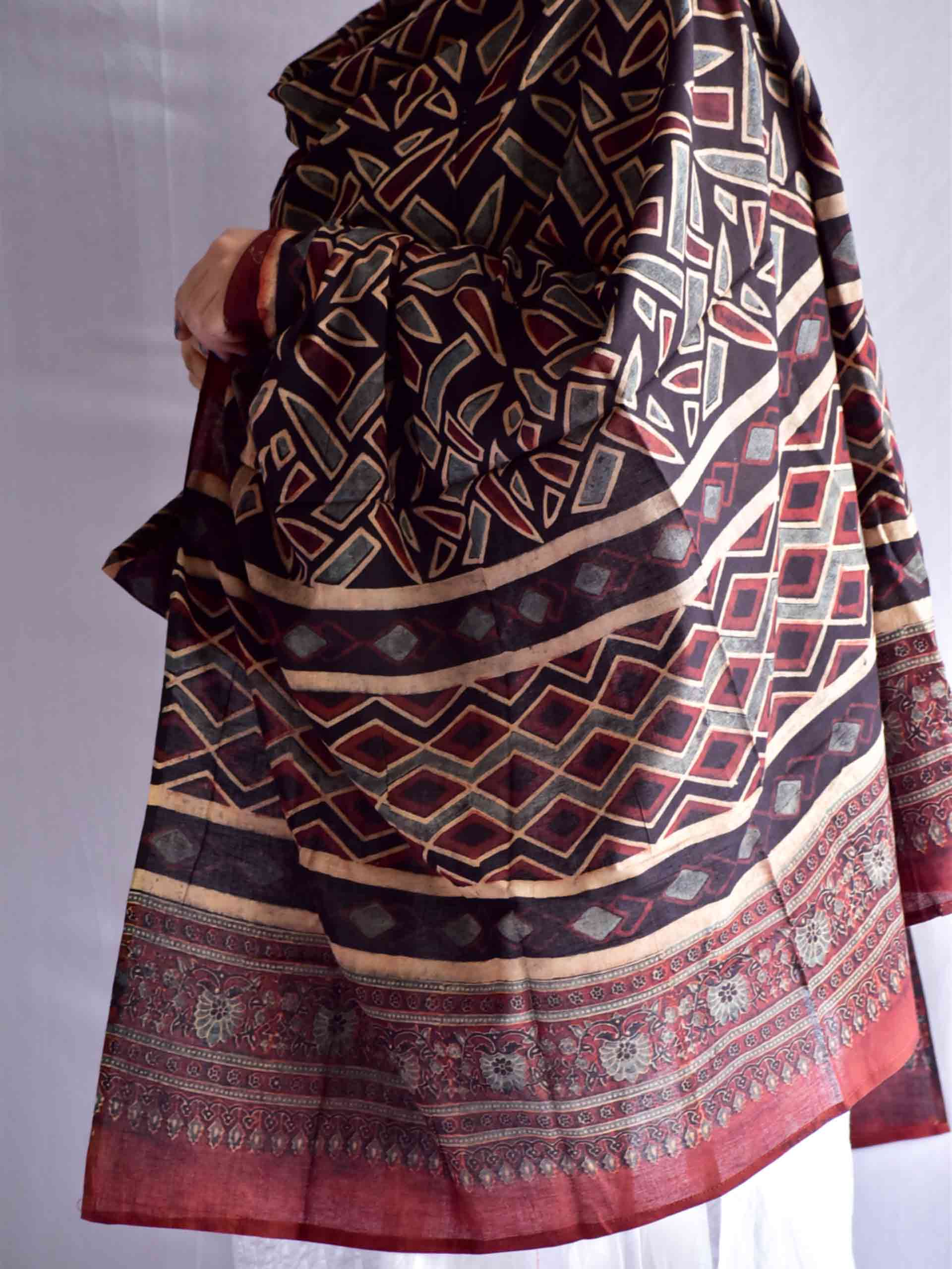 Pankh - Ajrakh Mul cotton dupatta