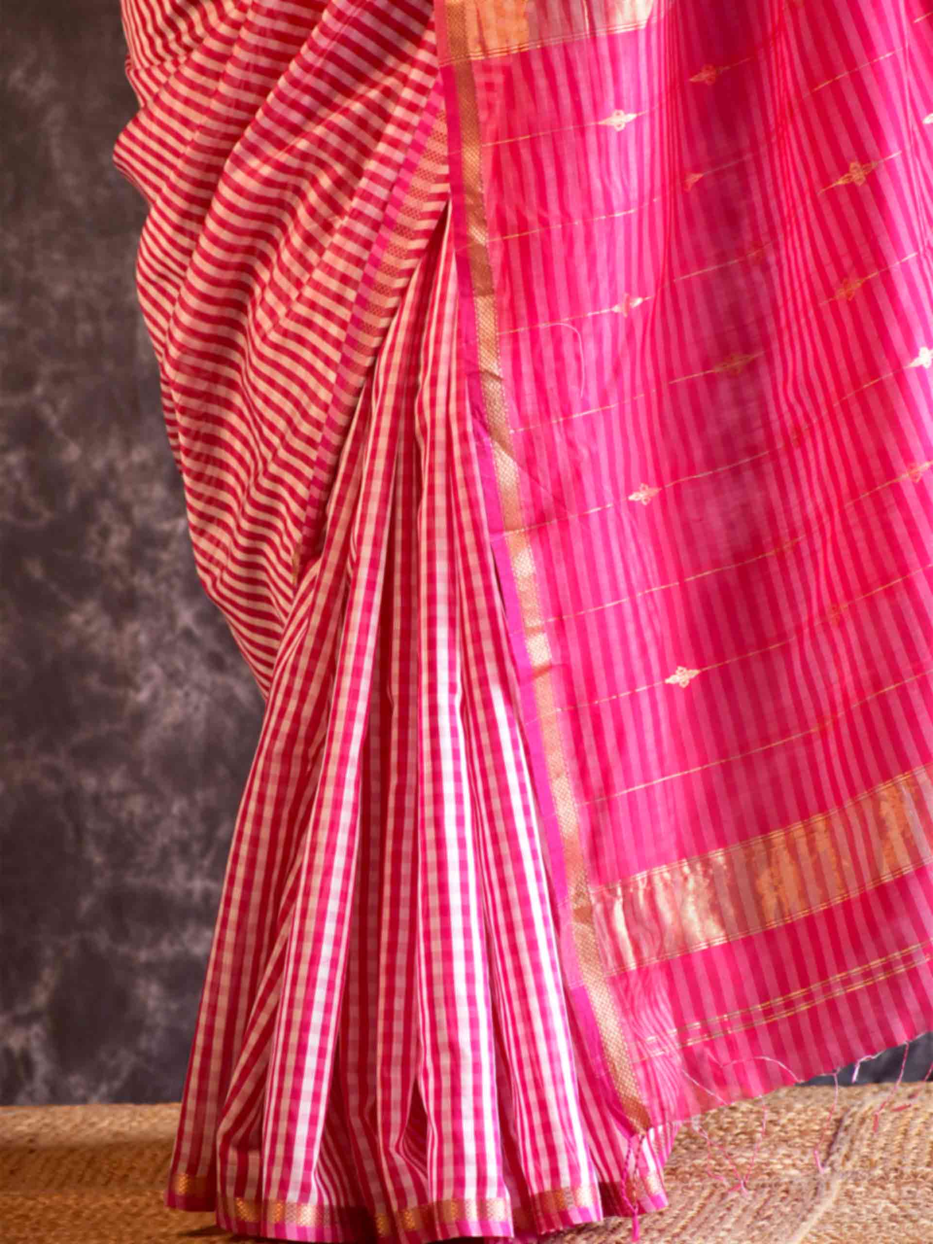 Sutraa - Maheshwari Handloom Silk Saree