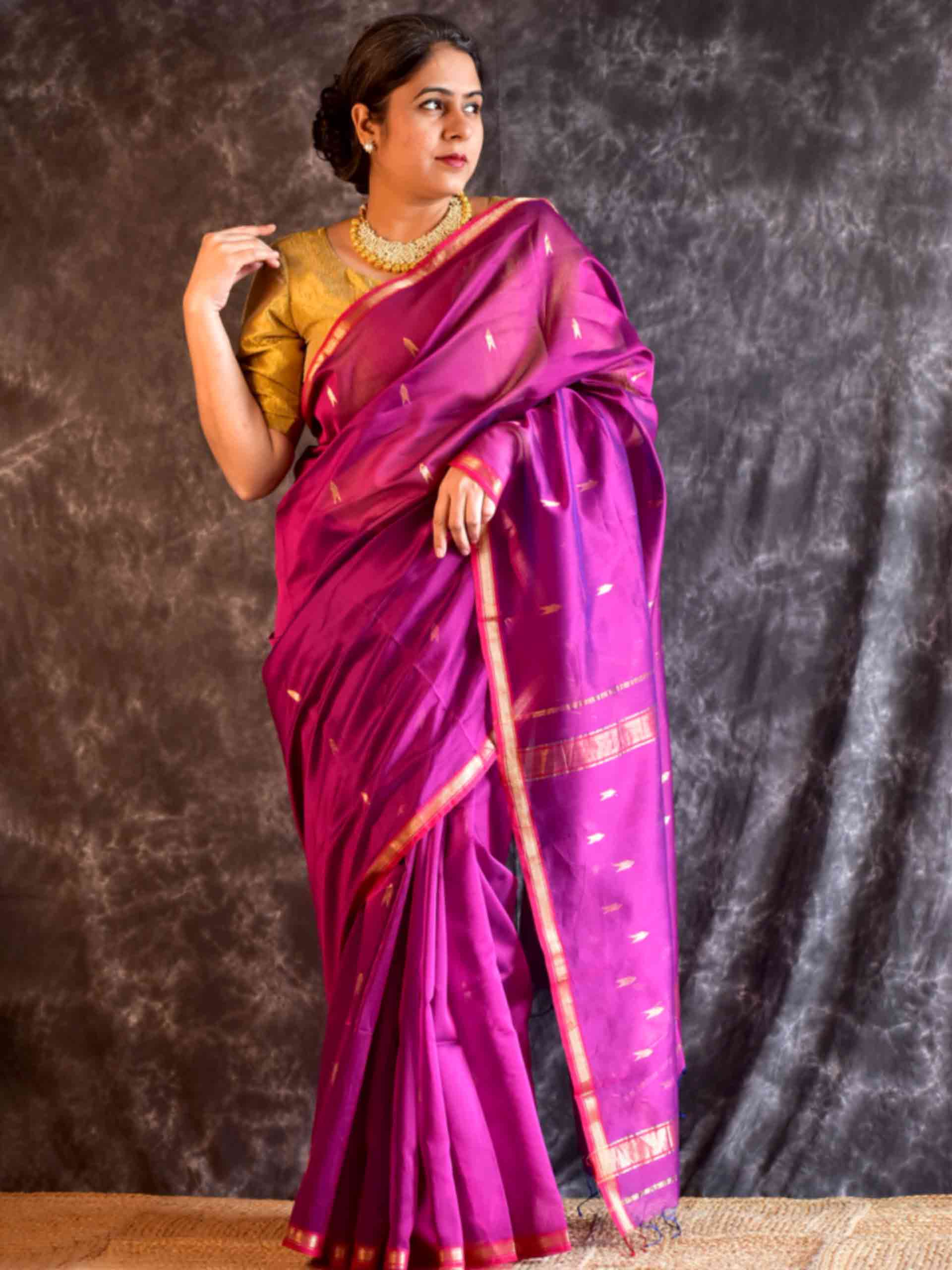 Anaya - Maheshwari Handloom Silk Saree