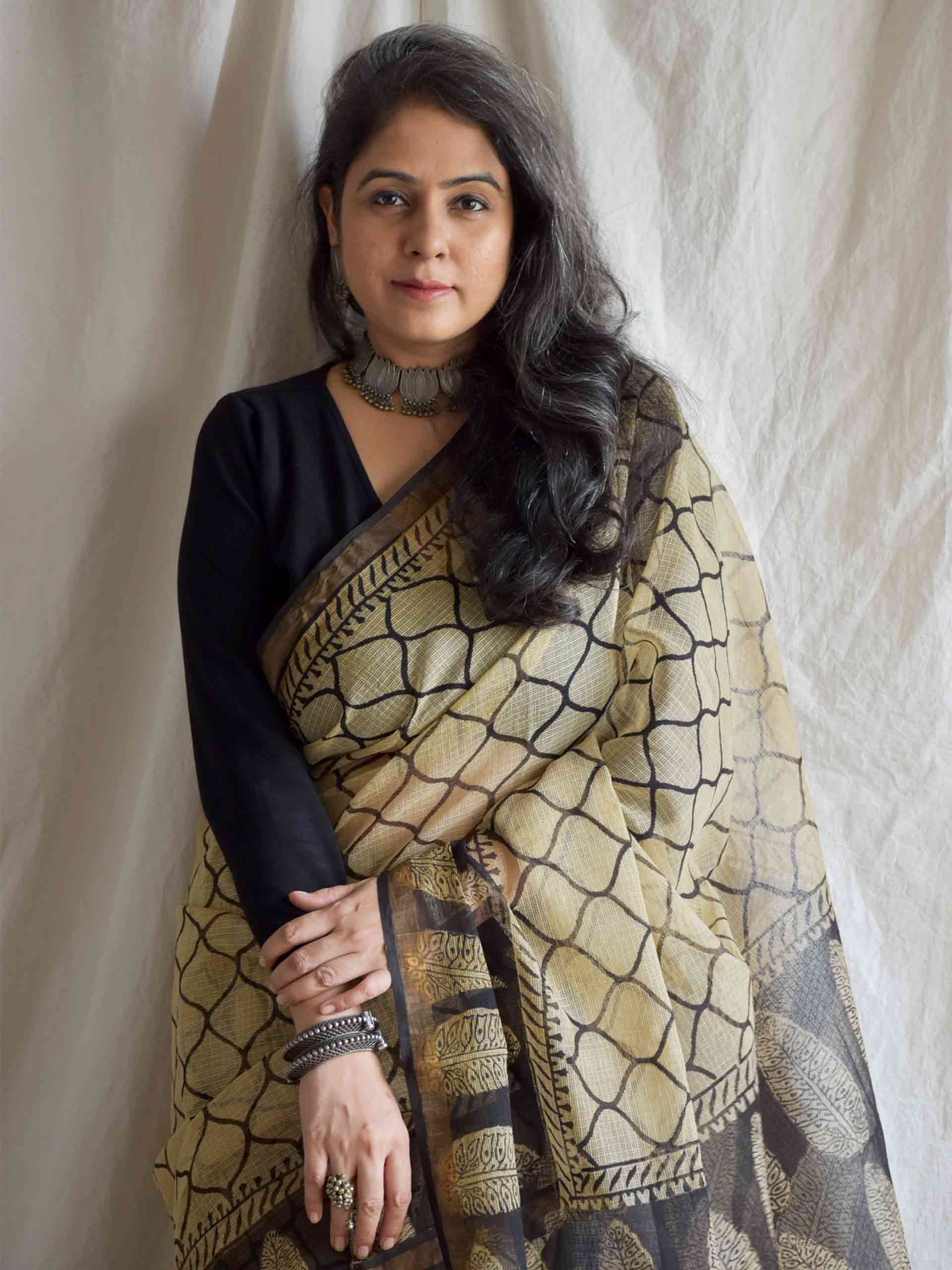 Rehmat - Dabu Kota Doria Saree