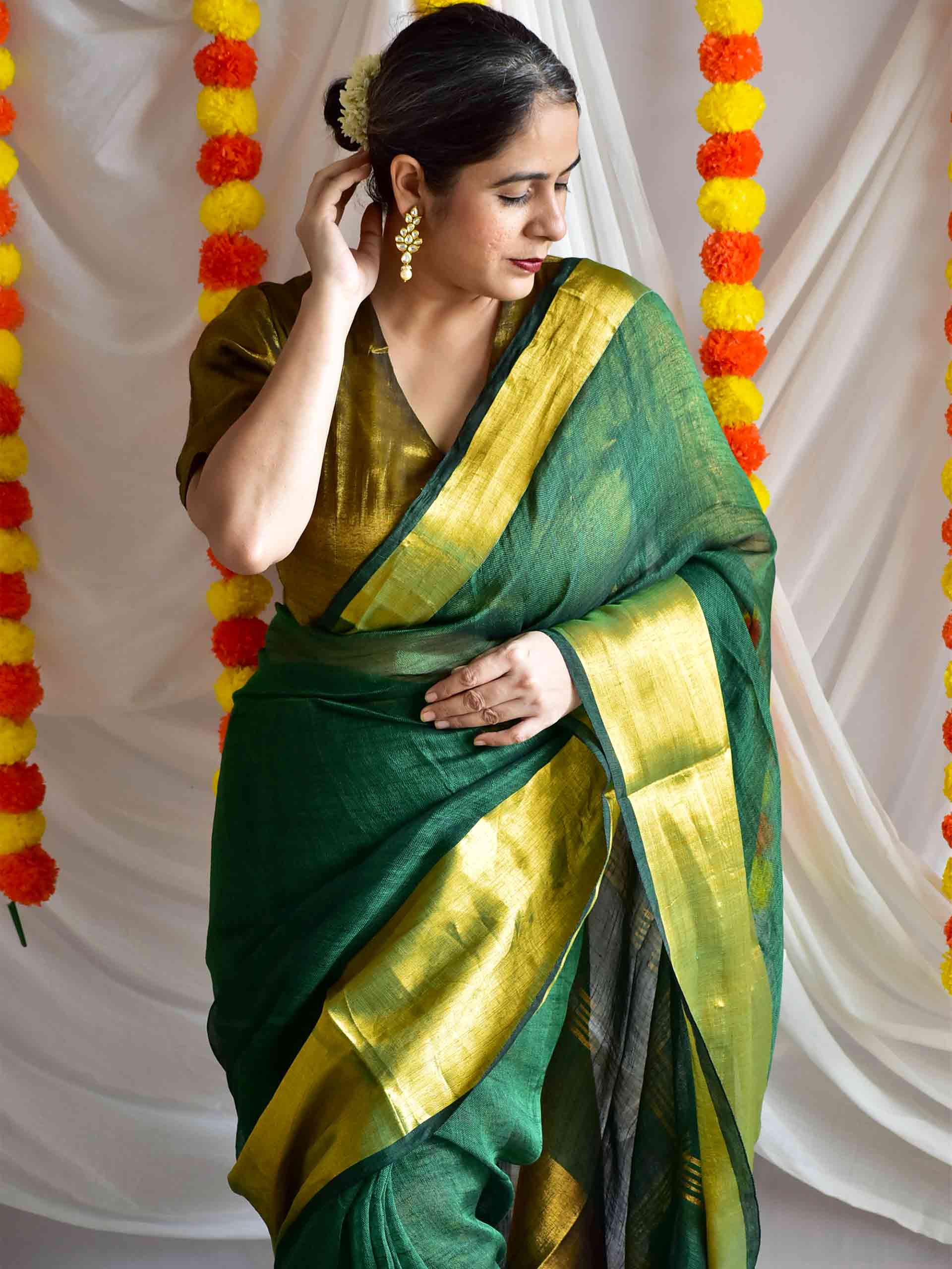 Pehla nasha - Linen zari Saree