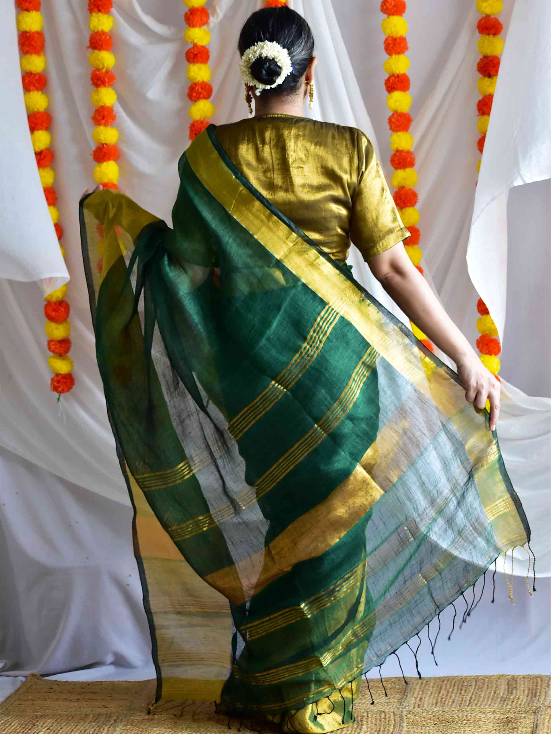 Pehla nasha - Linen zari Saree