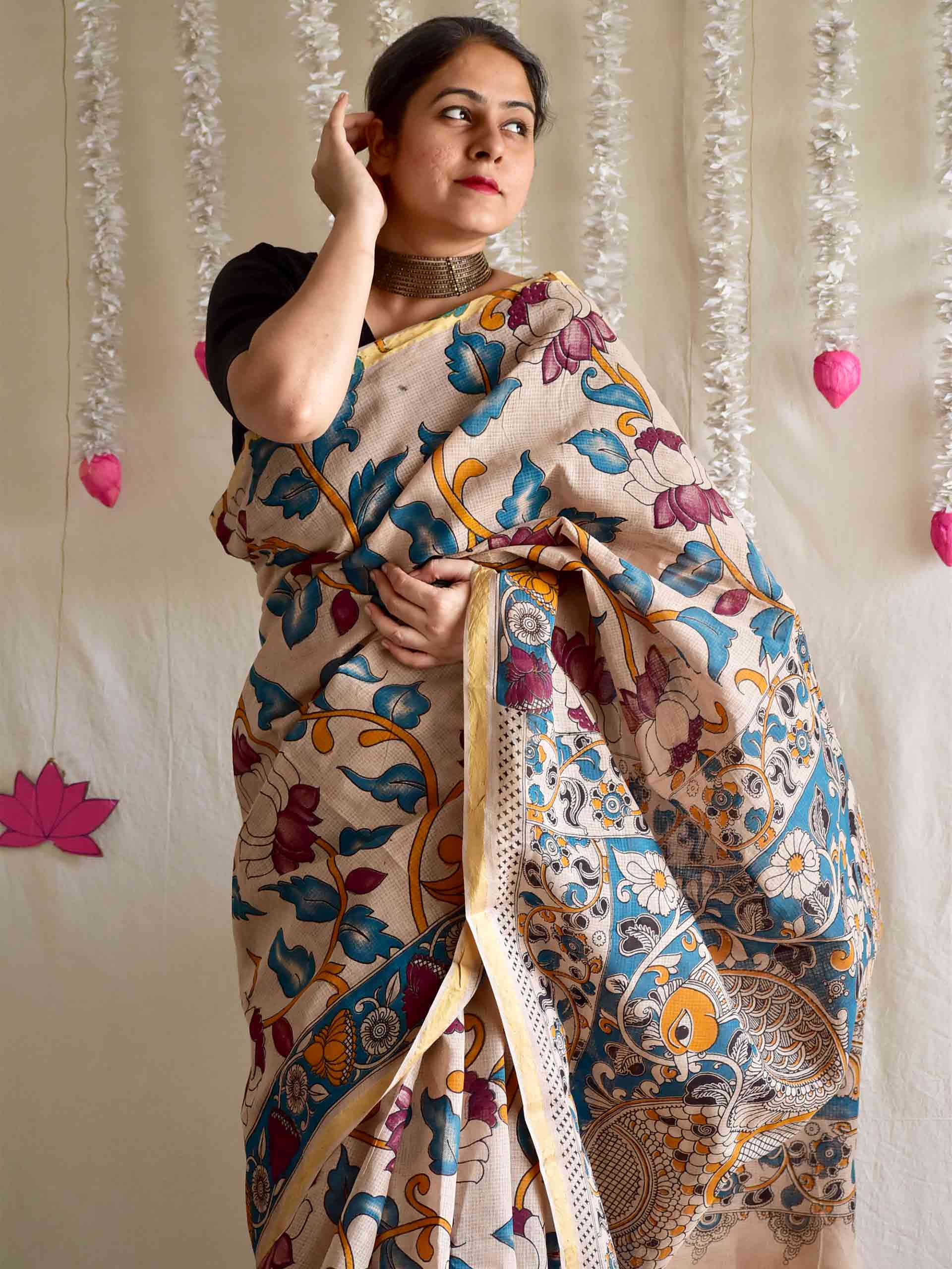 Naina - kalamkari kota cotton saree
