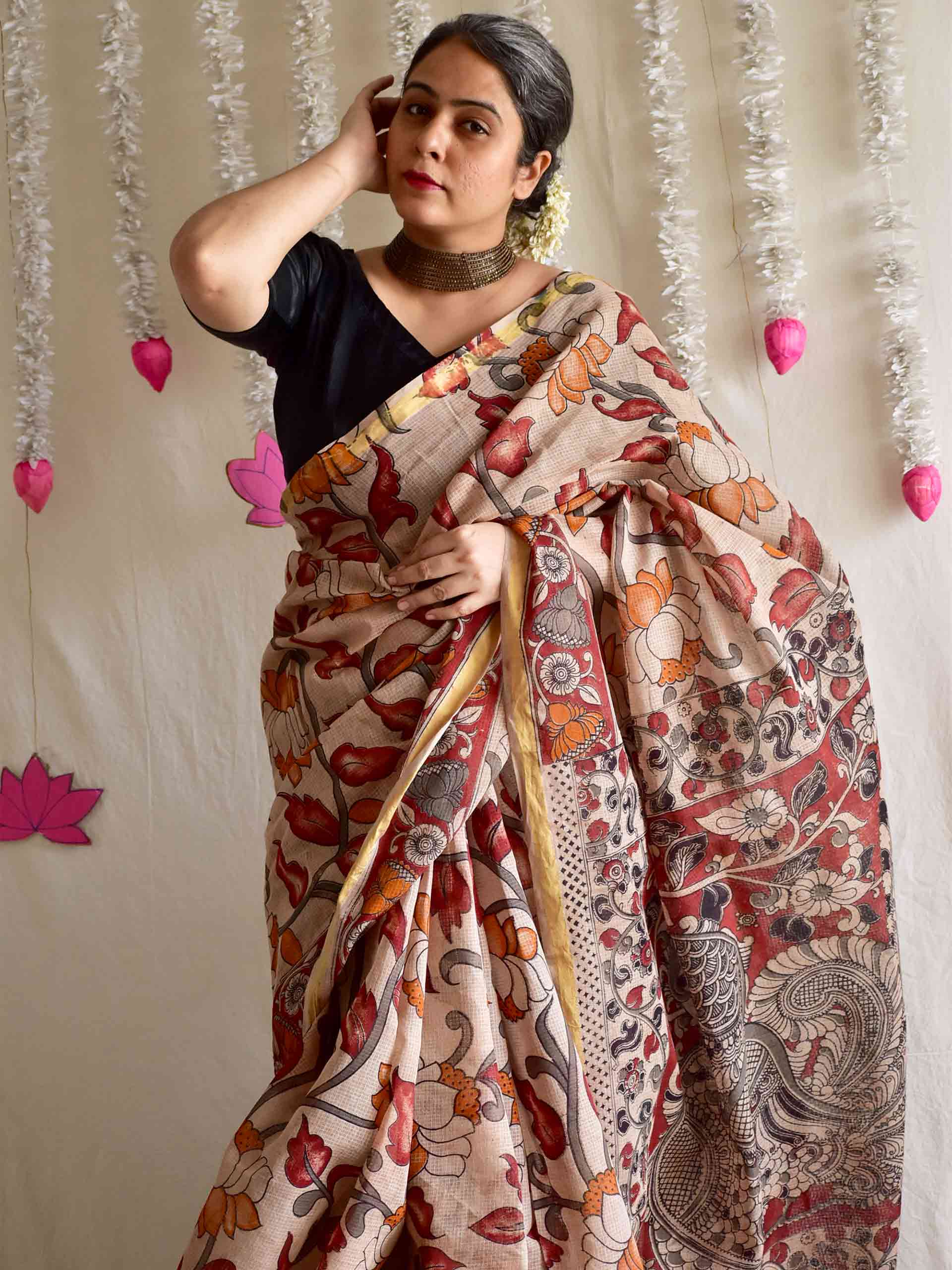 Pattiyan - kalamkari kota cotton saree