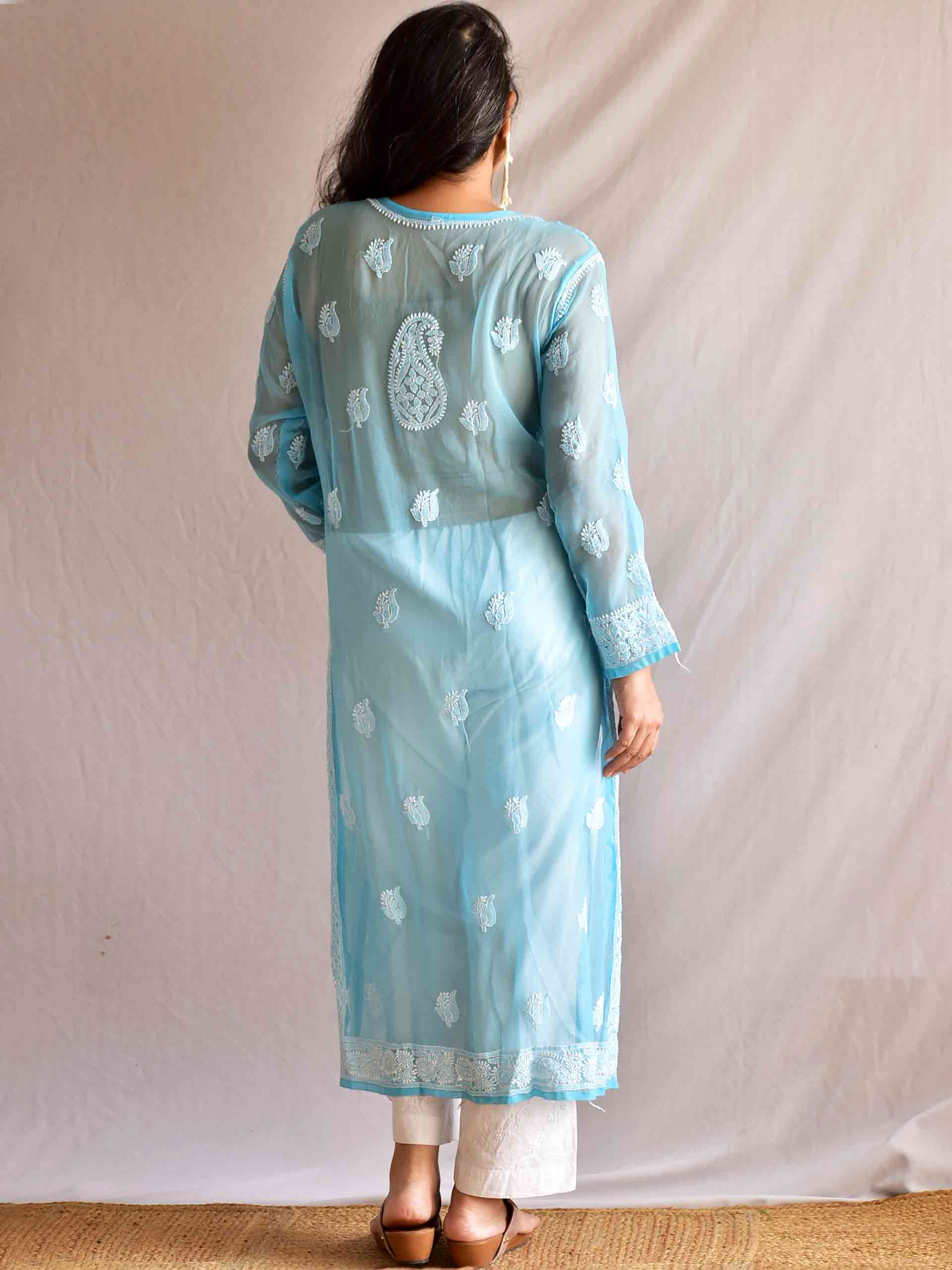 Mefil-e-rang - Chikankari Kurti
