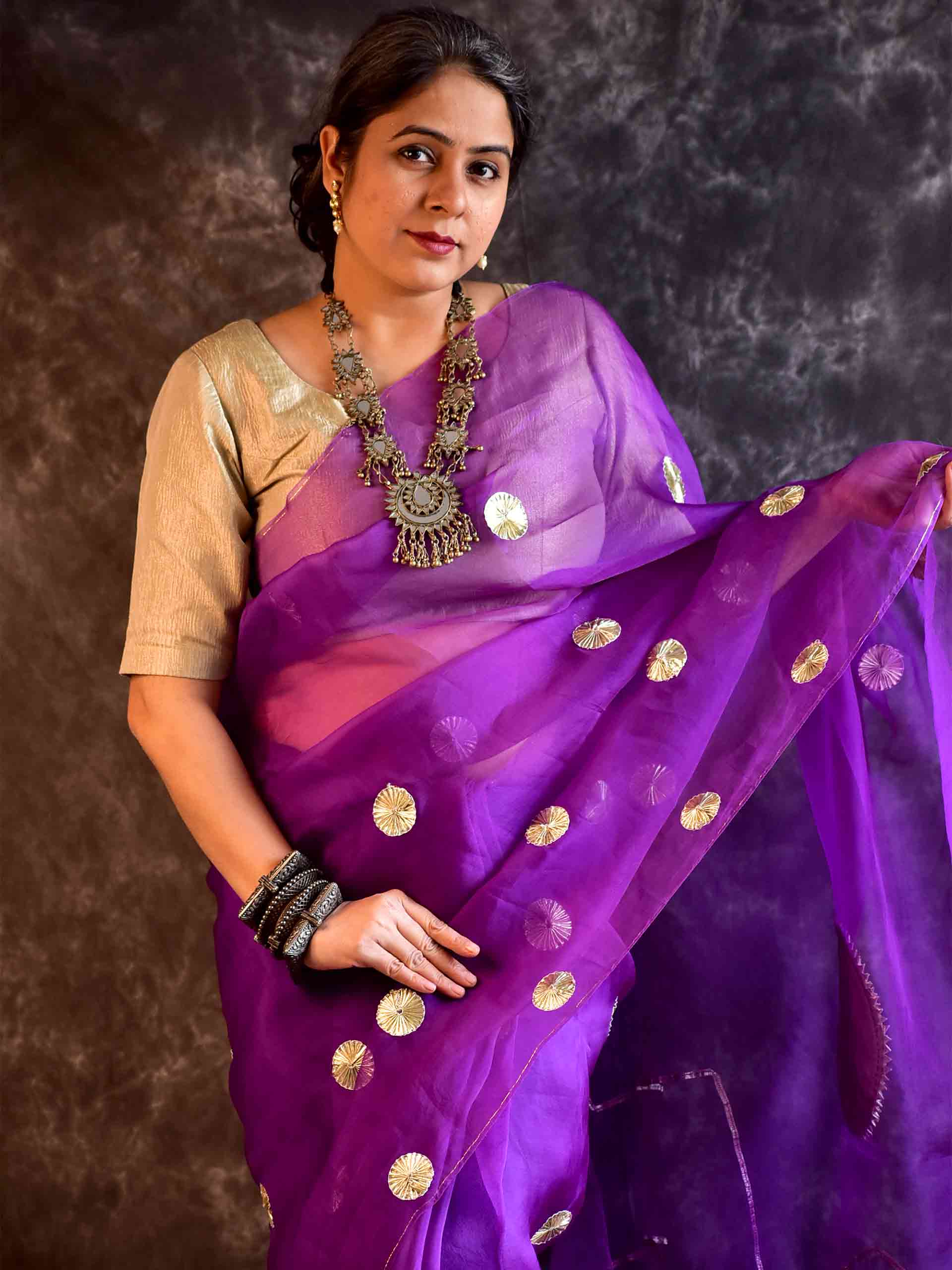 Rajvera - Organza Silk saree