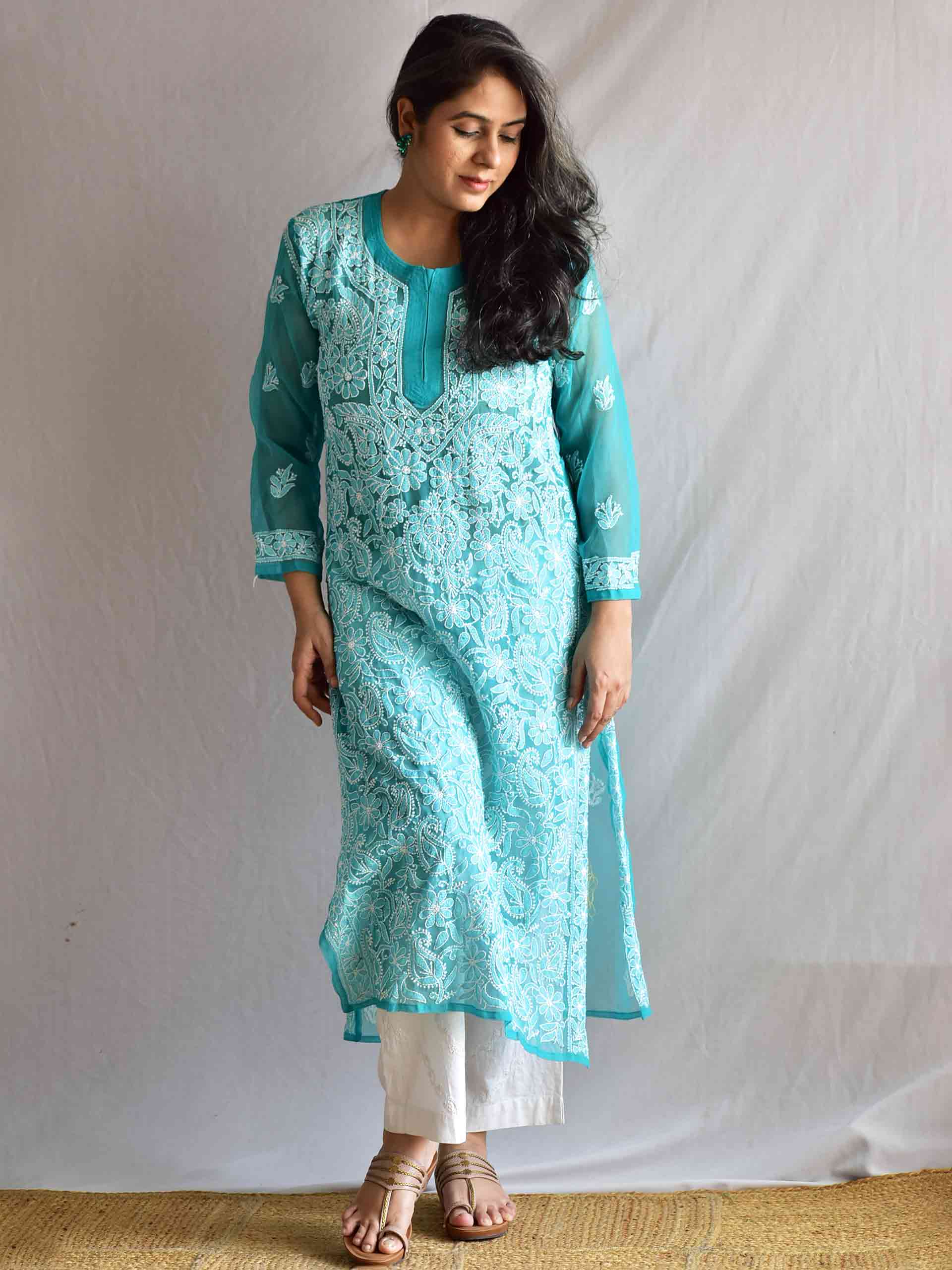 Neelam - Chikankari Kurti