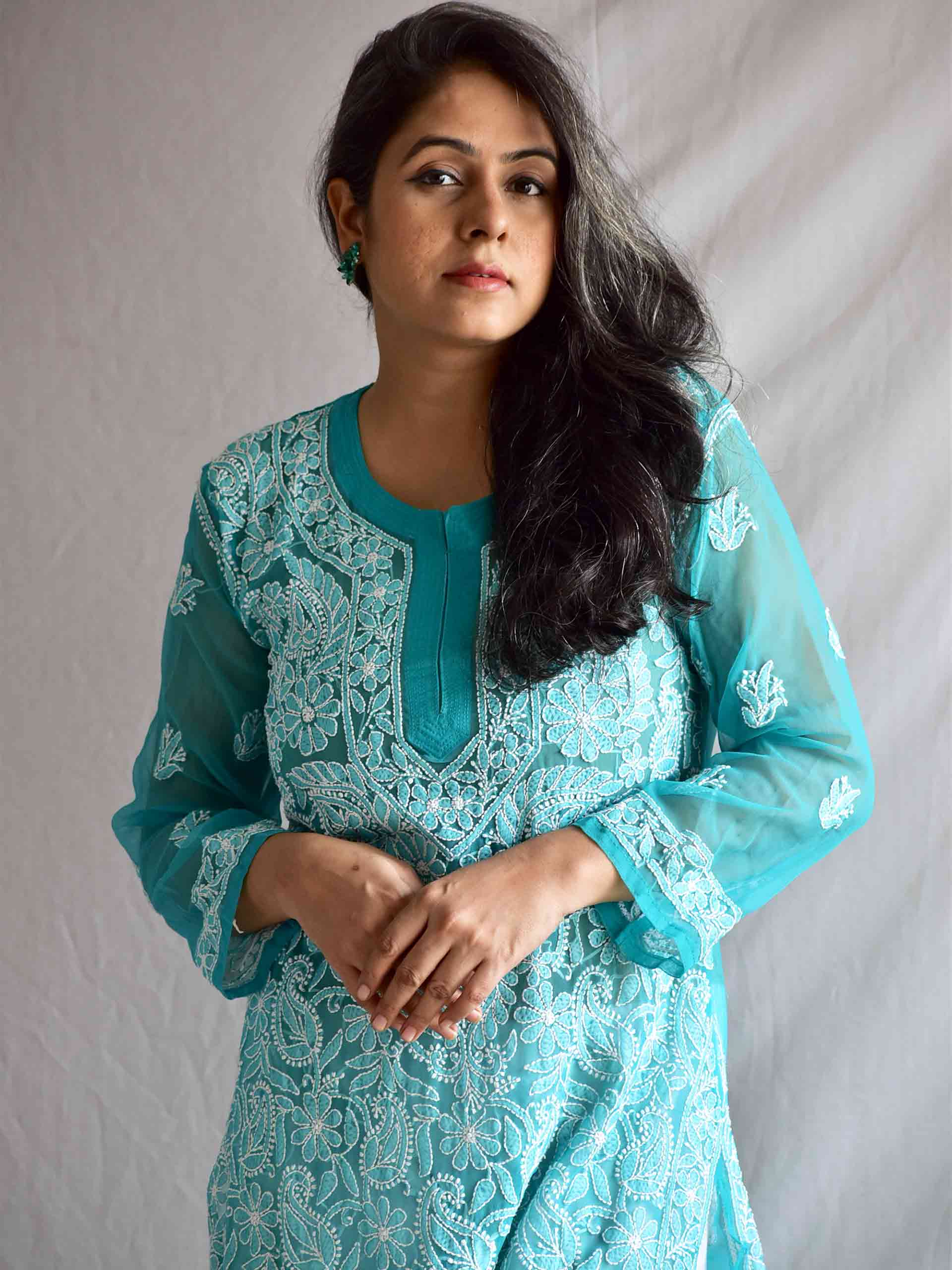 Neelam - Chikankari Kurti
