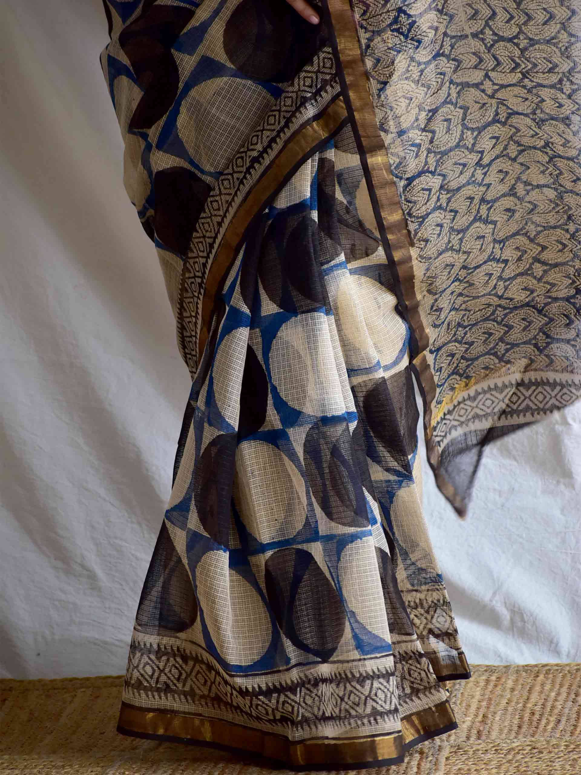 Chandra - Dabu Kota Doria Saree