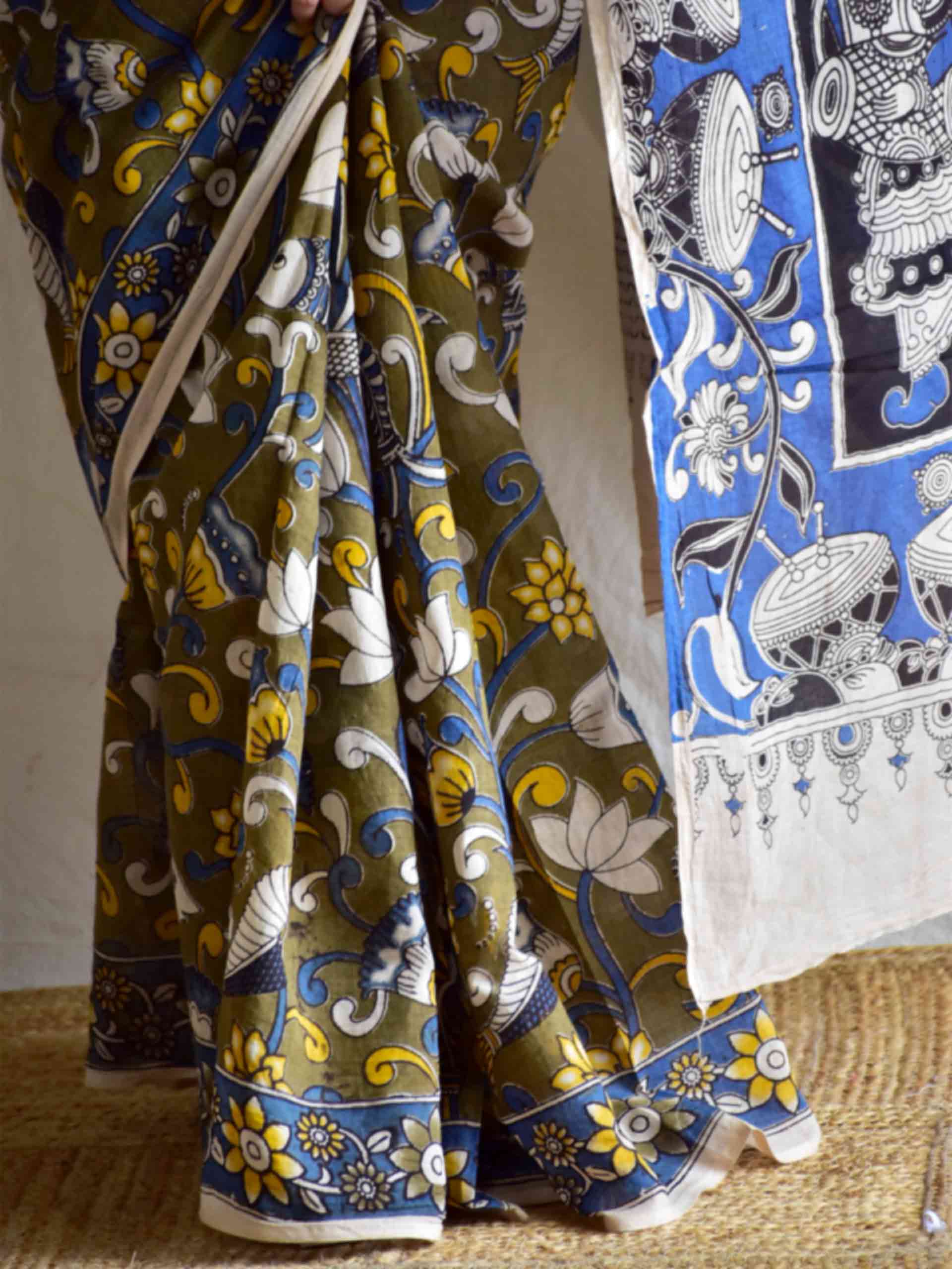 Jal tarang - kalamkari printed saree