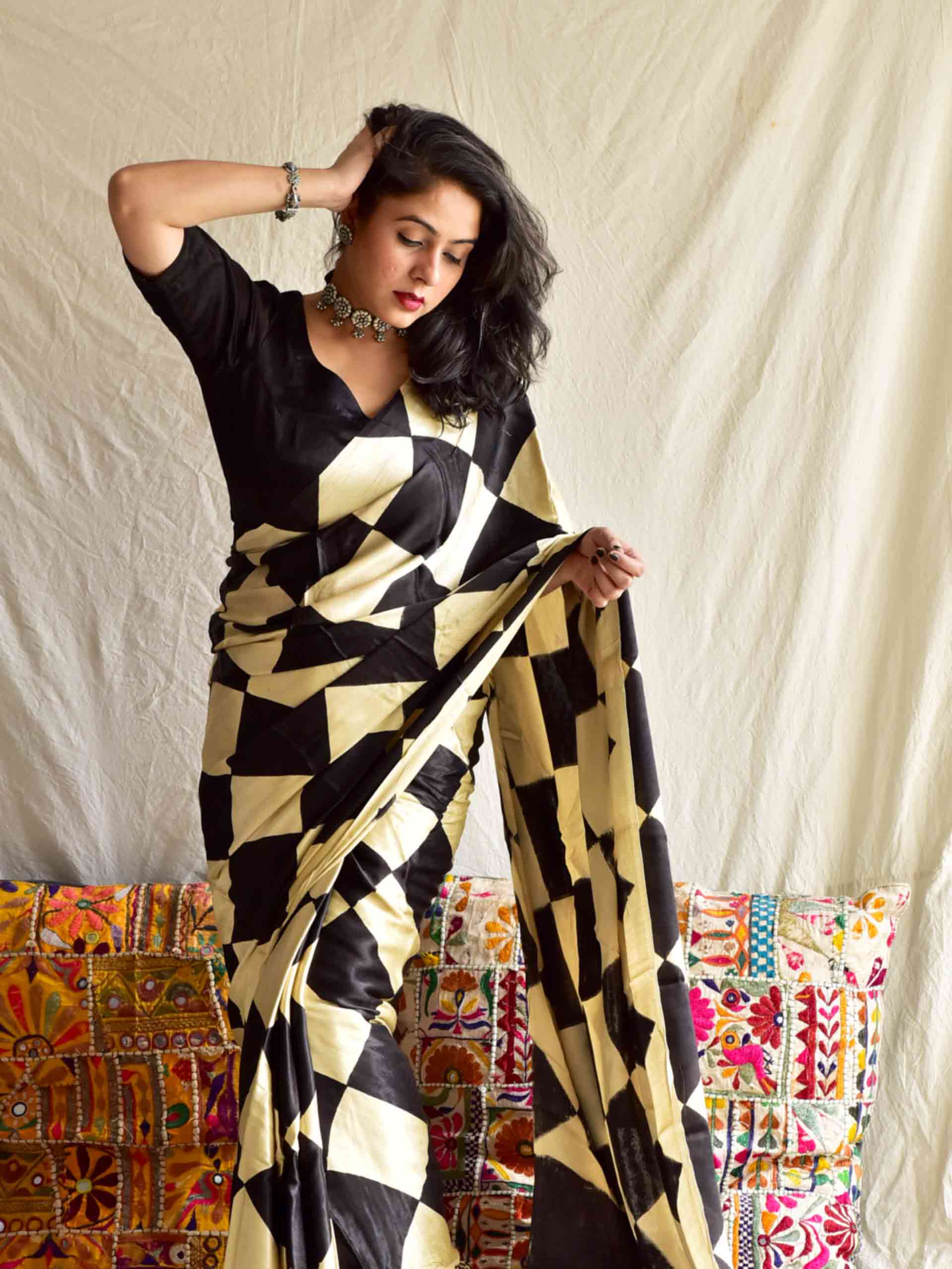 Block print deals saree online