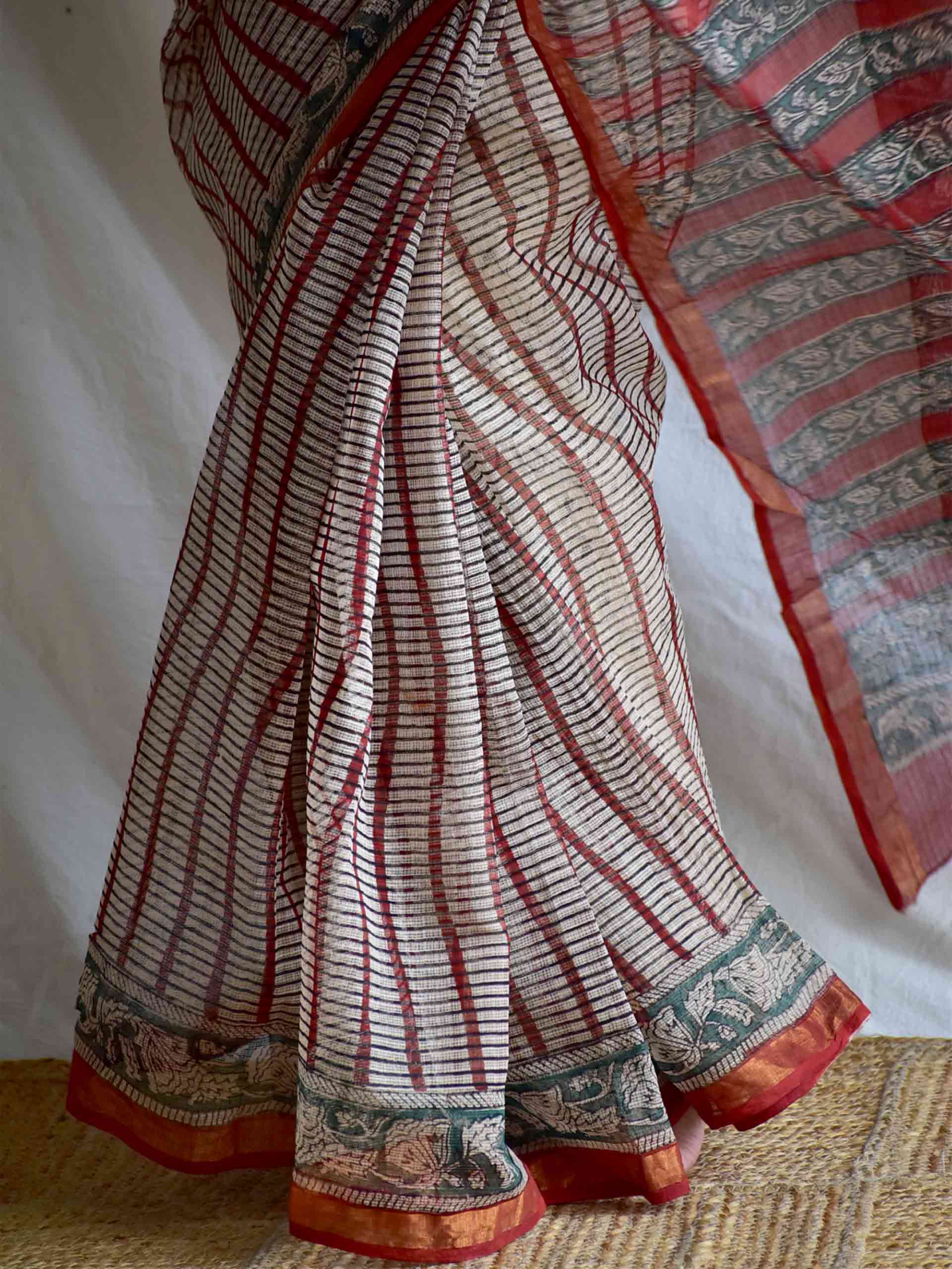 Lakeer - Dabu Kota Doria Saree