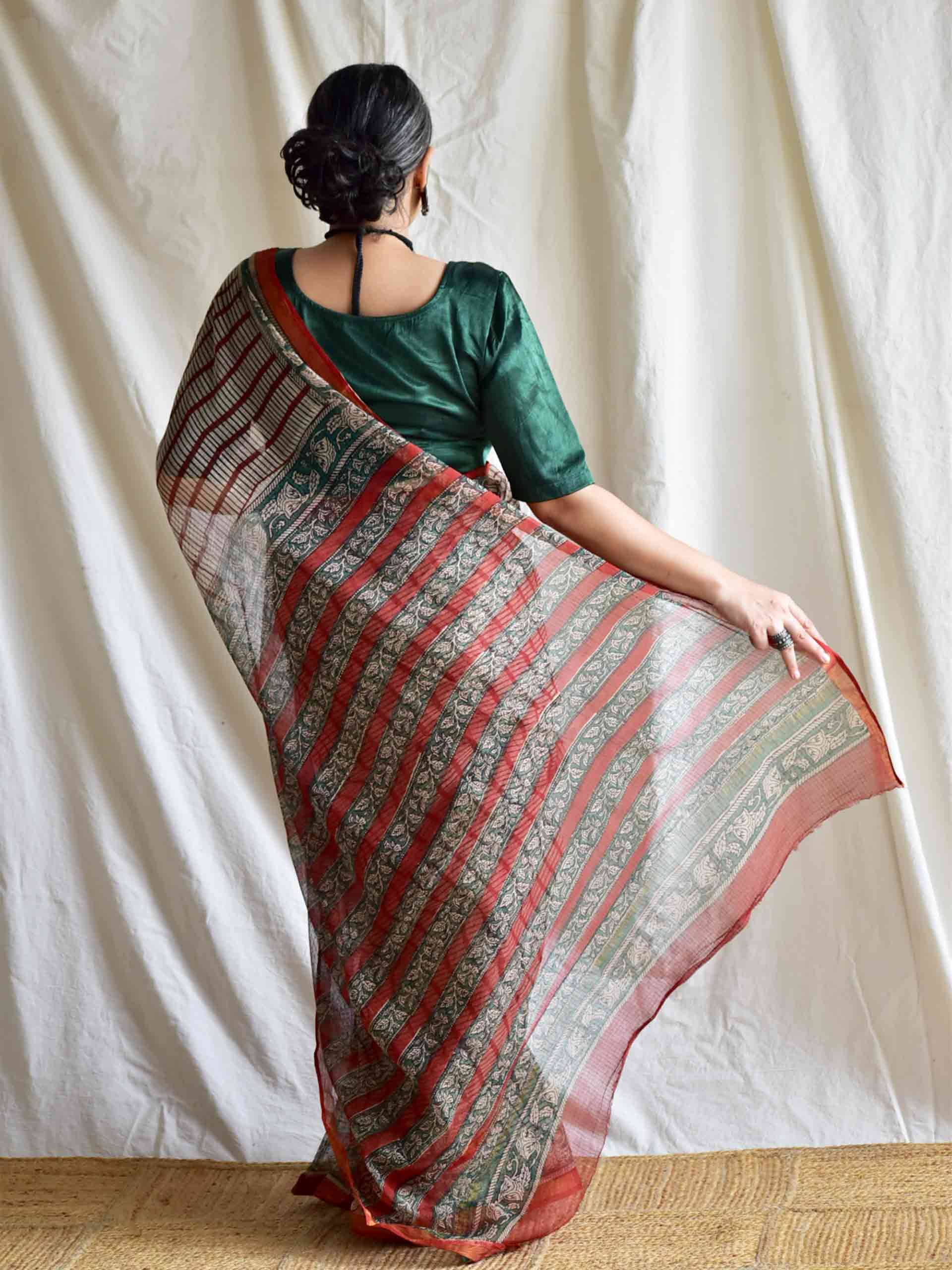 Lakeer - Dabu Kota Doria Saree