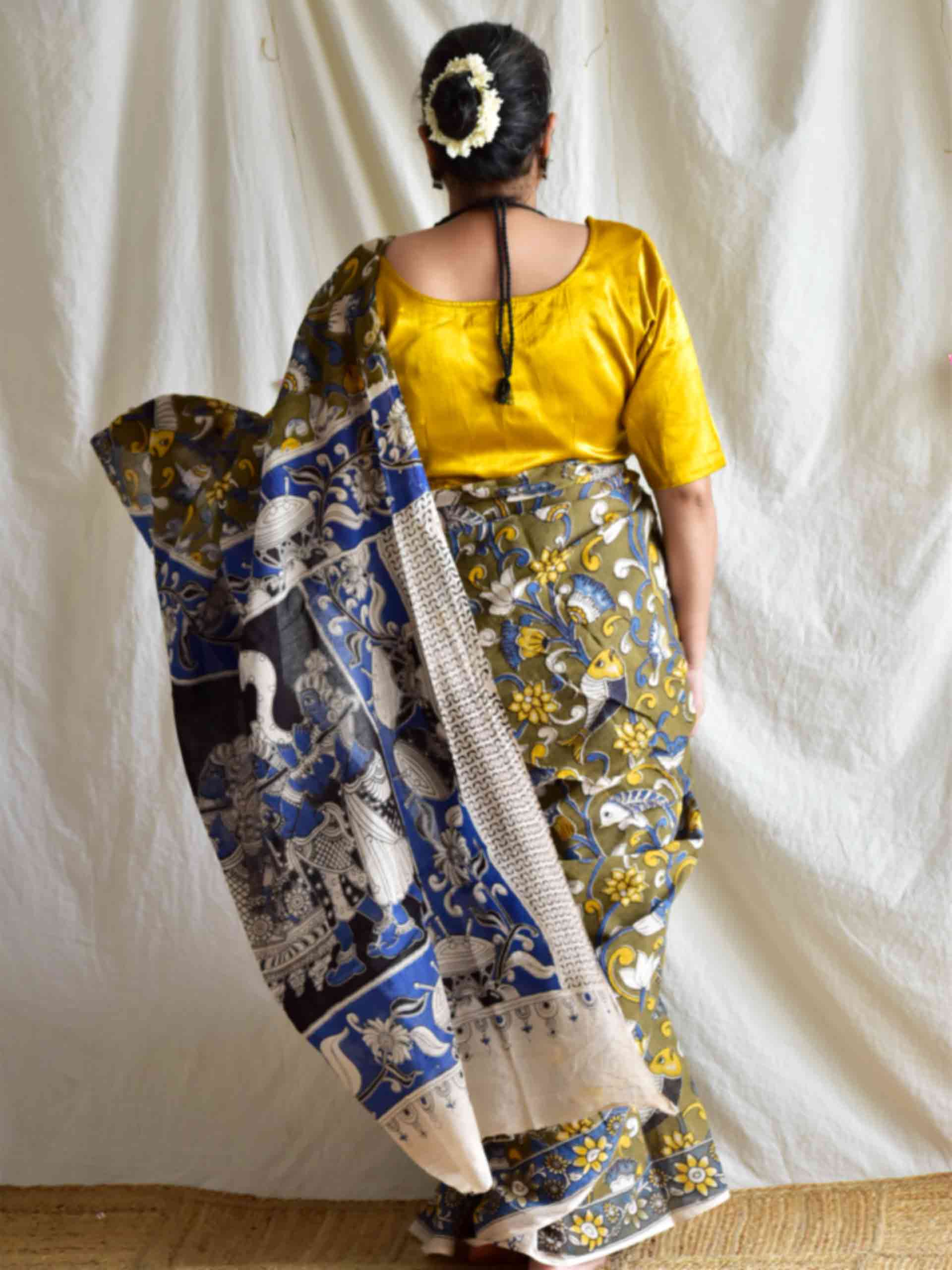 Jal tarang - kalamkari printed saree