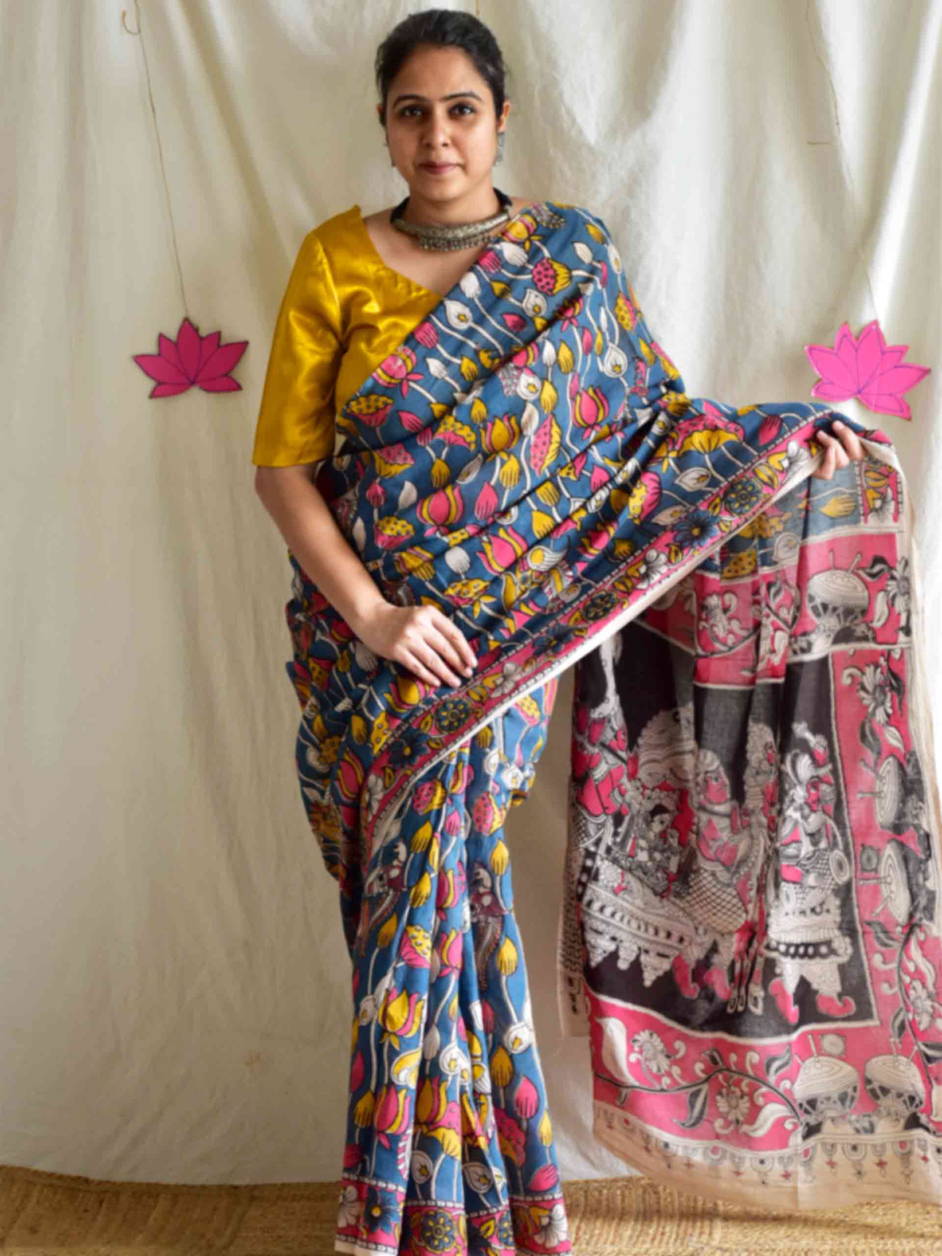 UD044 - kalamkari printed saree