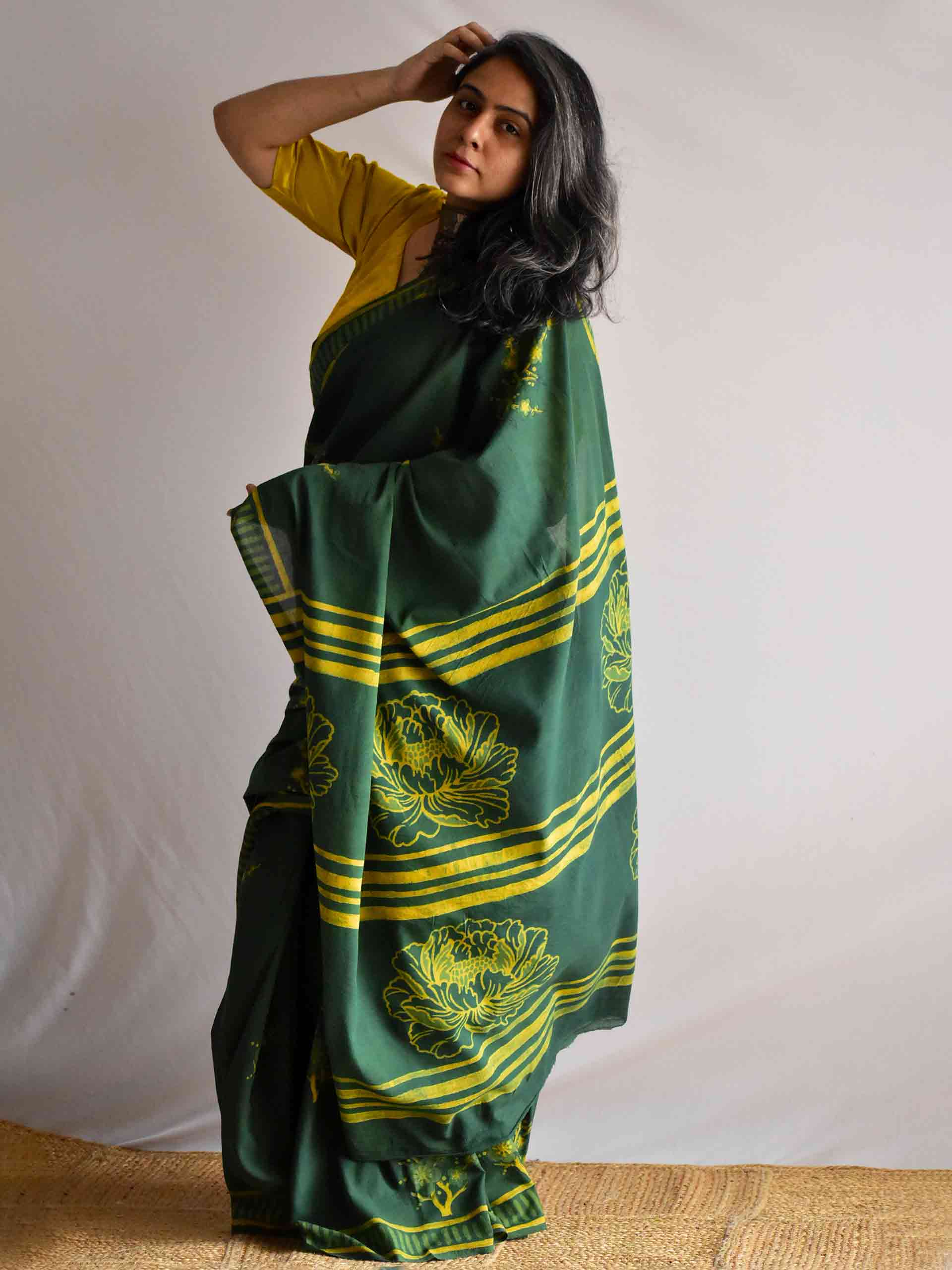 Cauliflower - Mul cotton saree