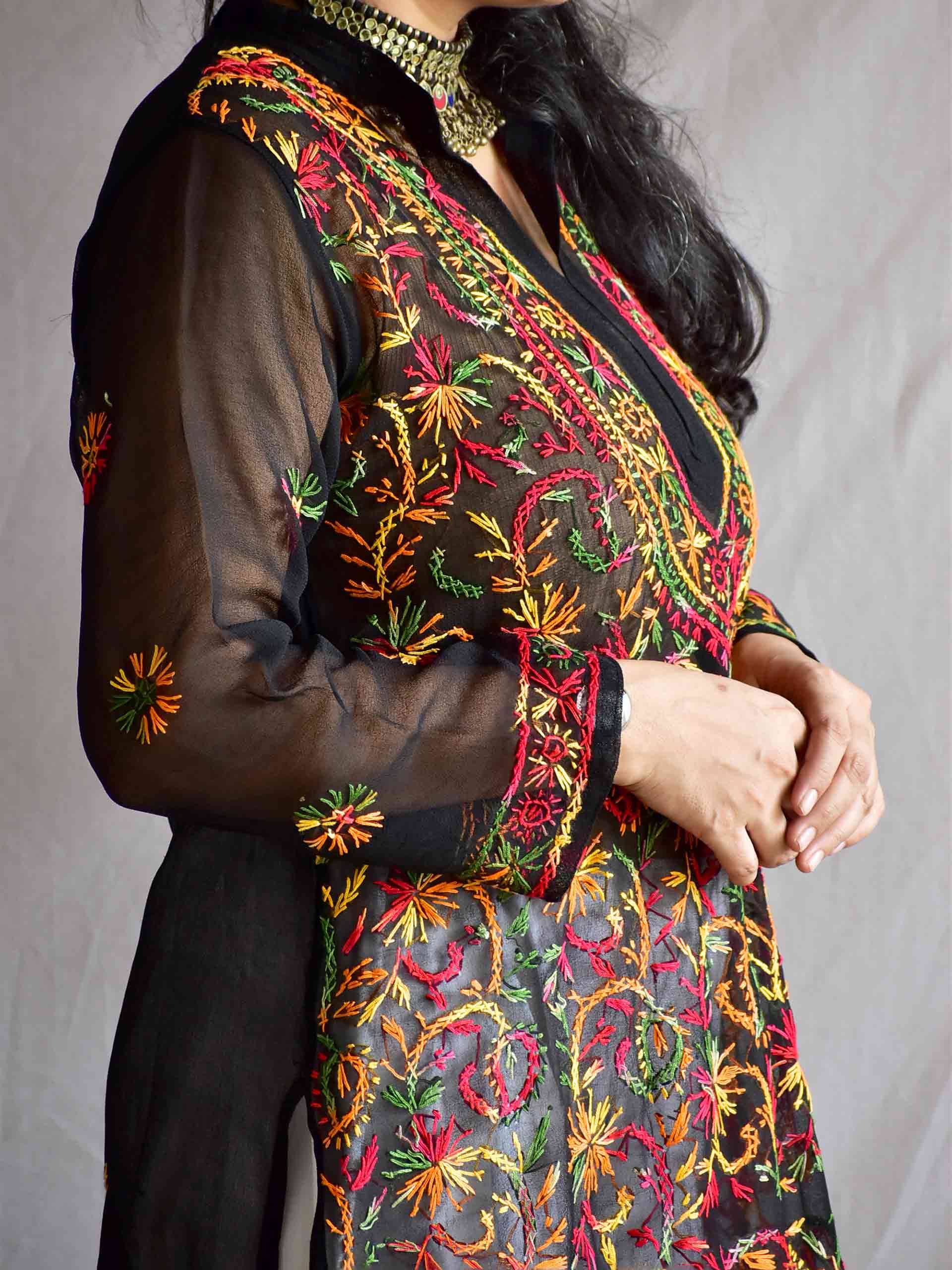 Makhmali - Chikankari Kurti