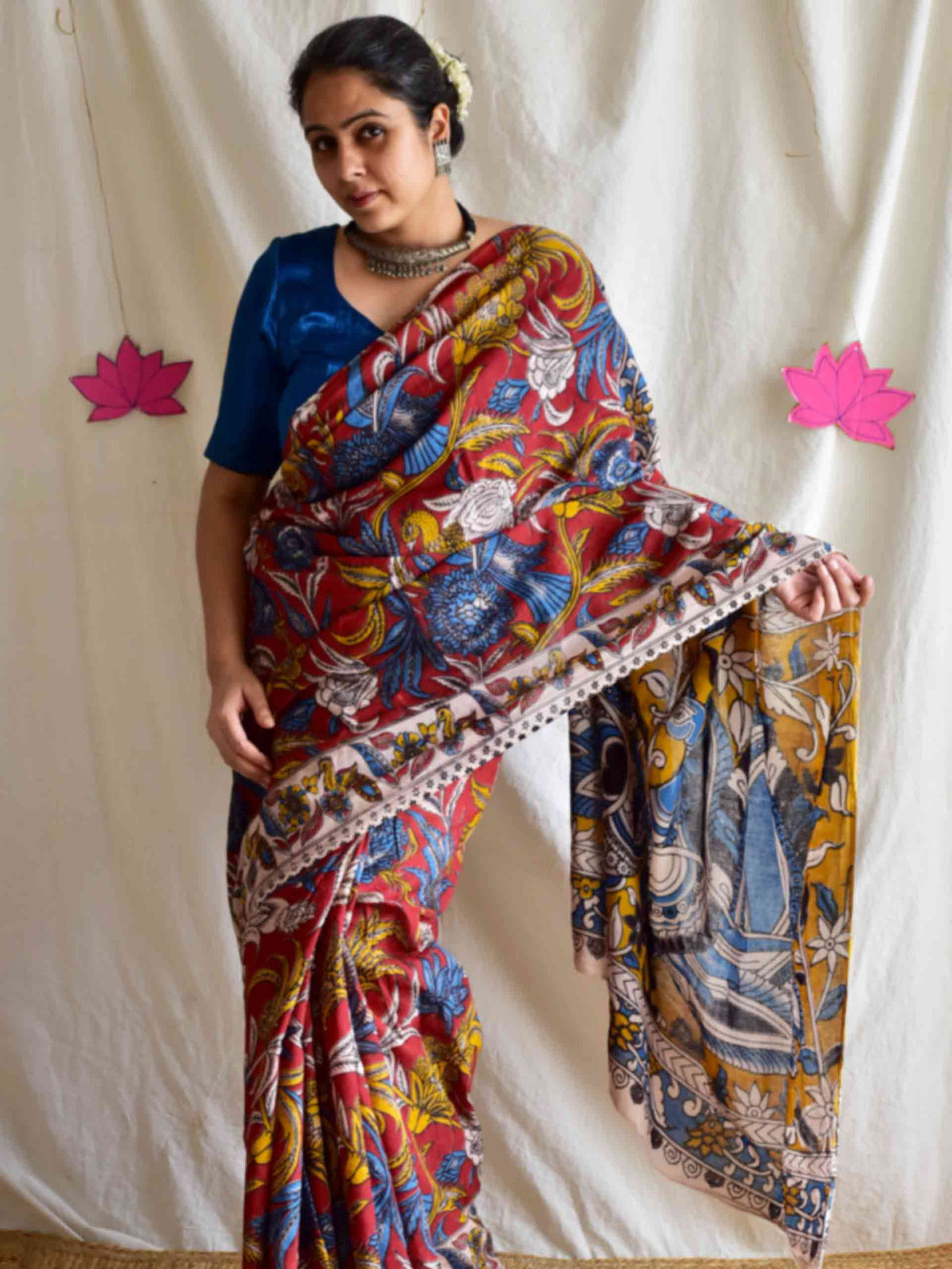 UD019 - Vanaspati kalamkari printed saree