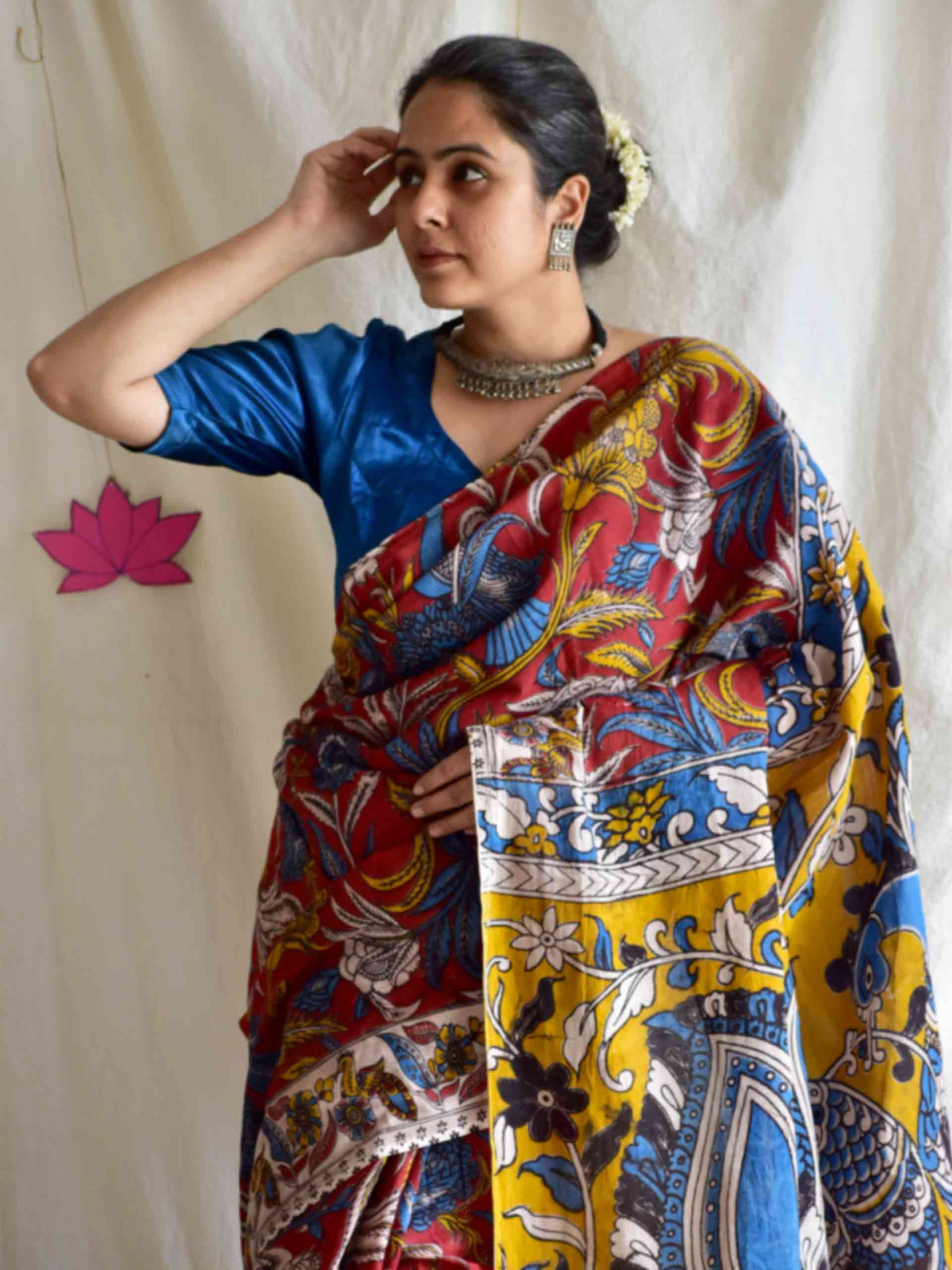 UD019 - Vanaspati kalamkari printed saree