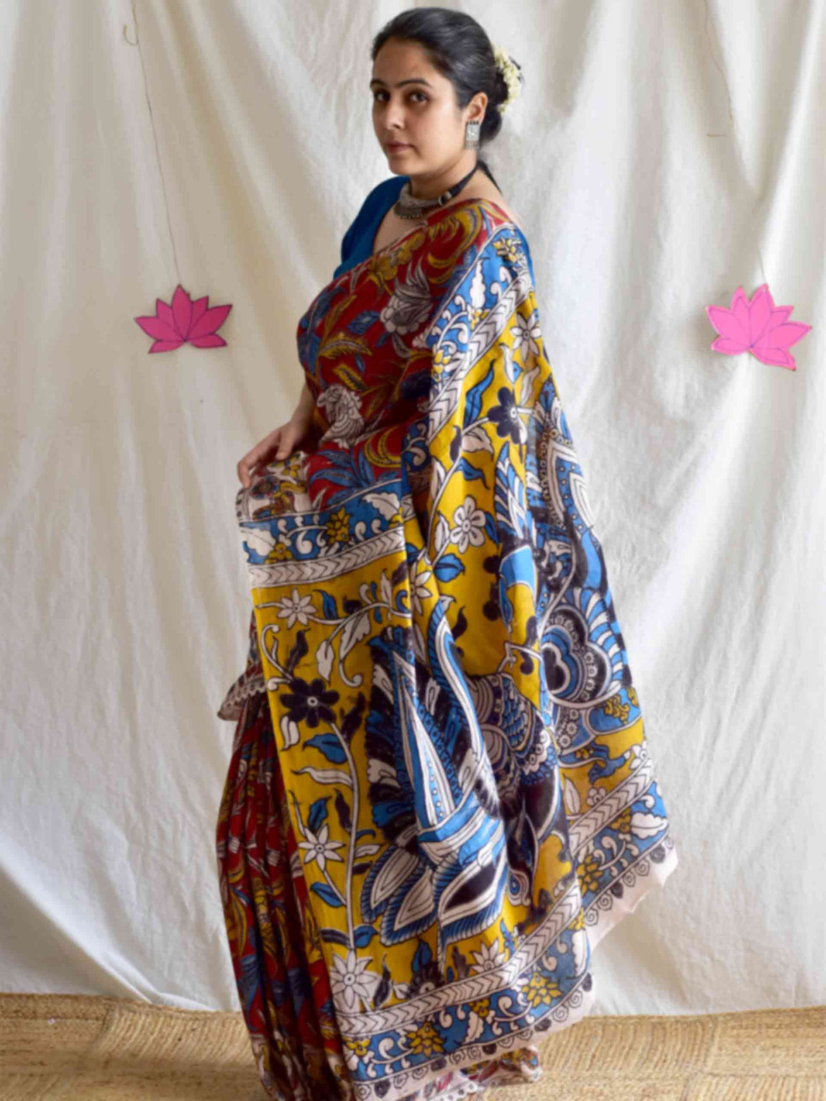 UD019 - Vanaspati kalamkari printed saree