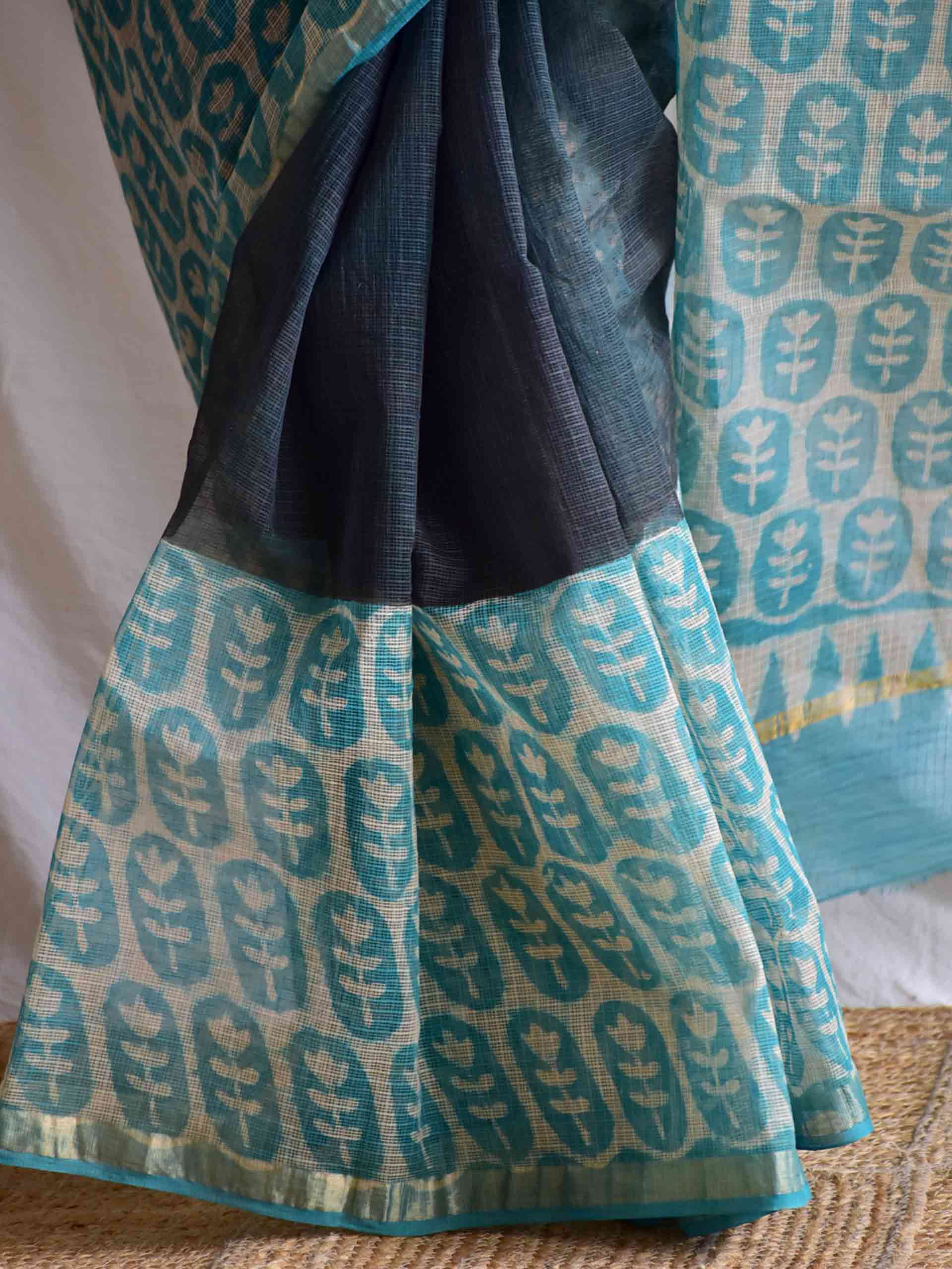 Samundra - Dabu Kota Doria Saree
