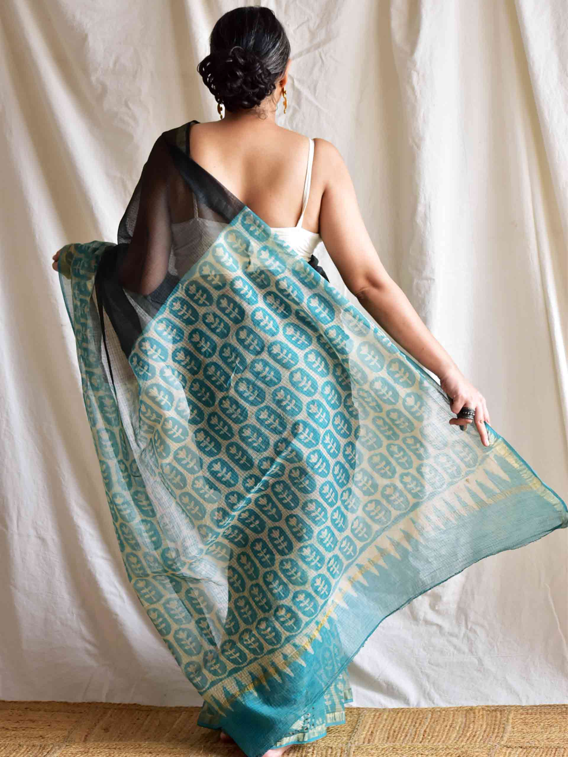Samundra - Dabu Kota Doria Saree