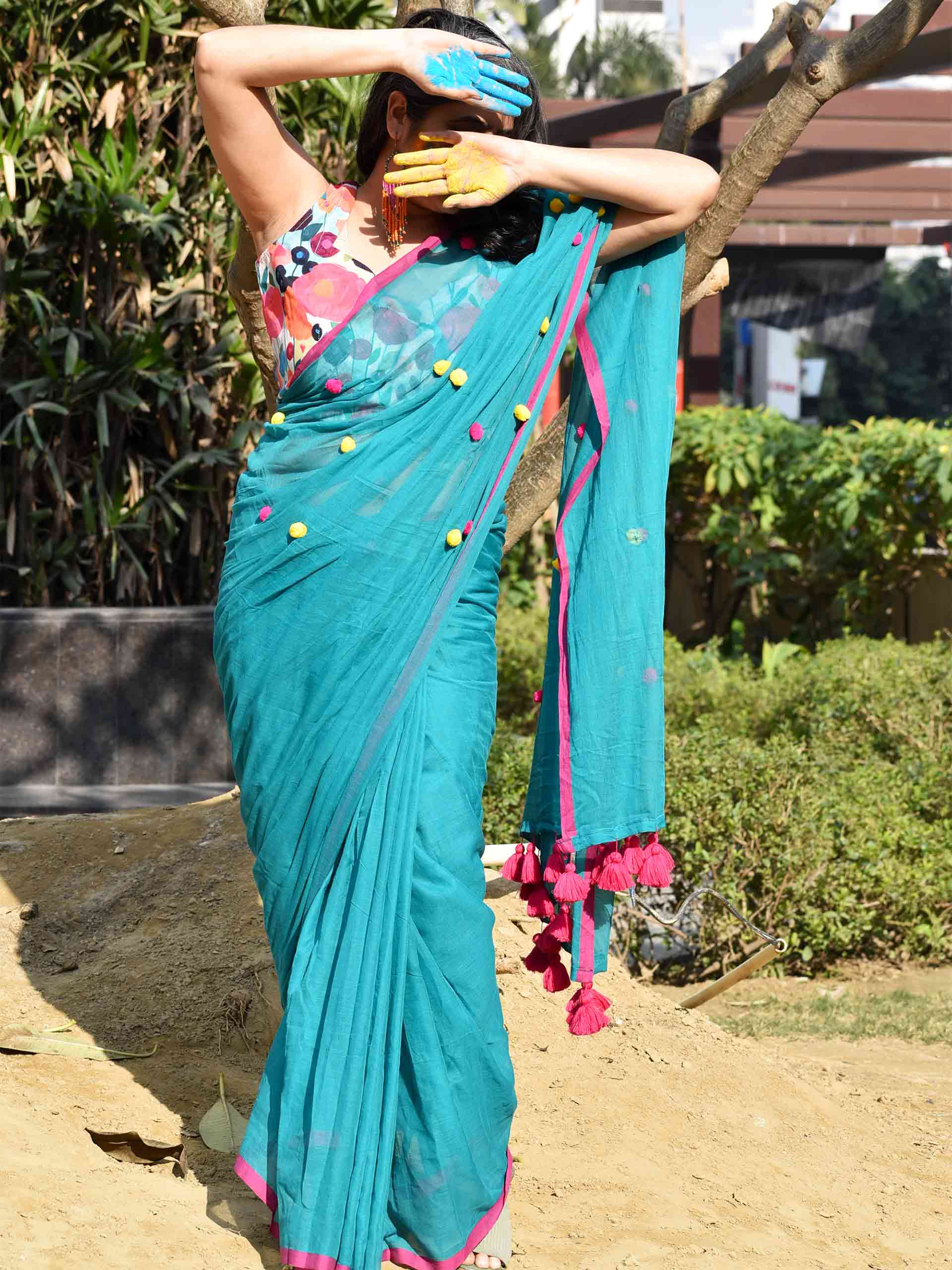 Gulal - mul cotton saree