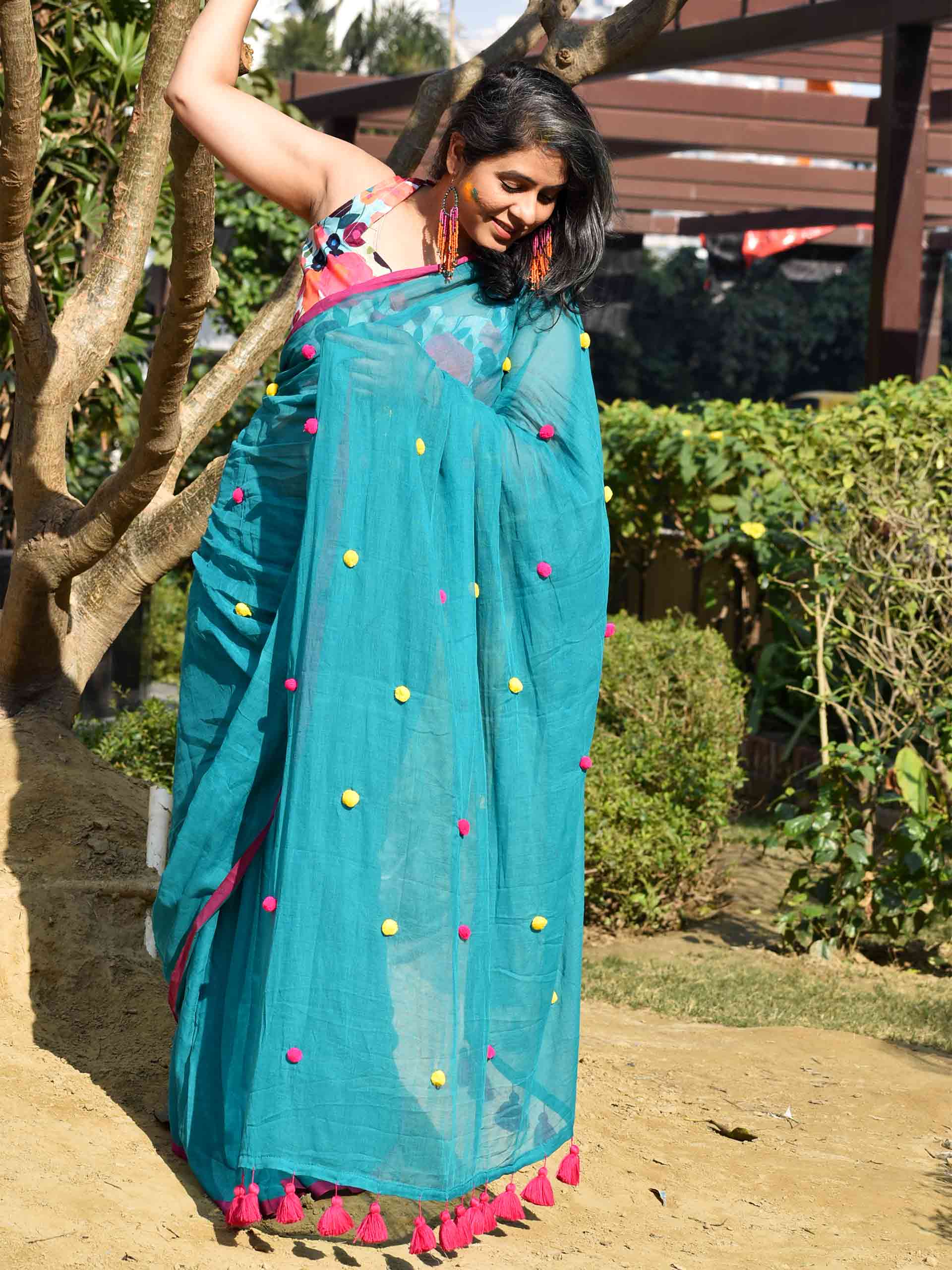 Gulal - mul cotton saree