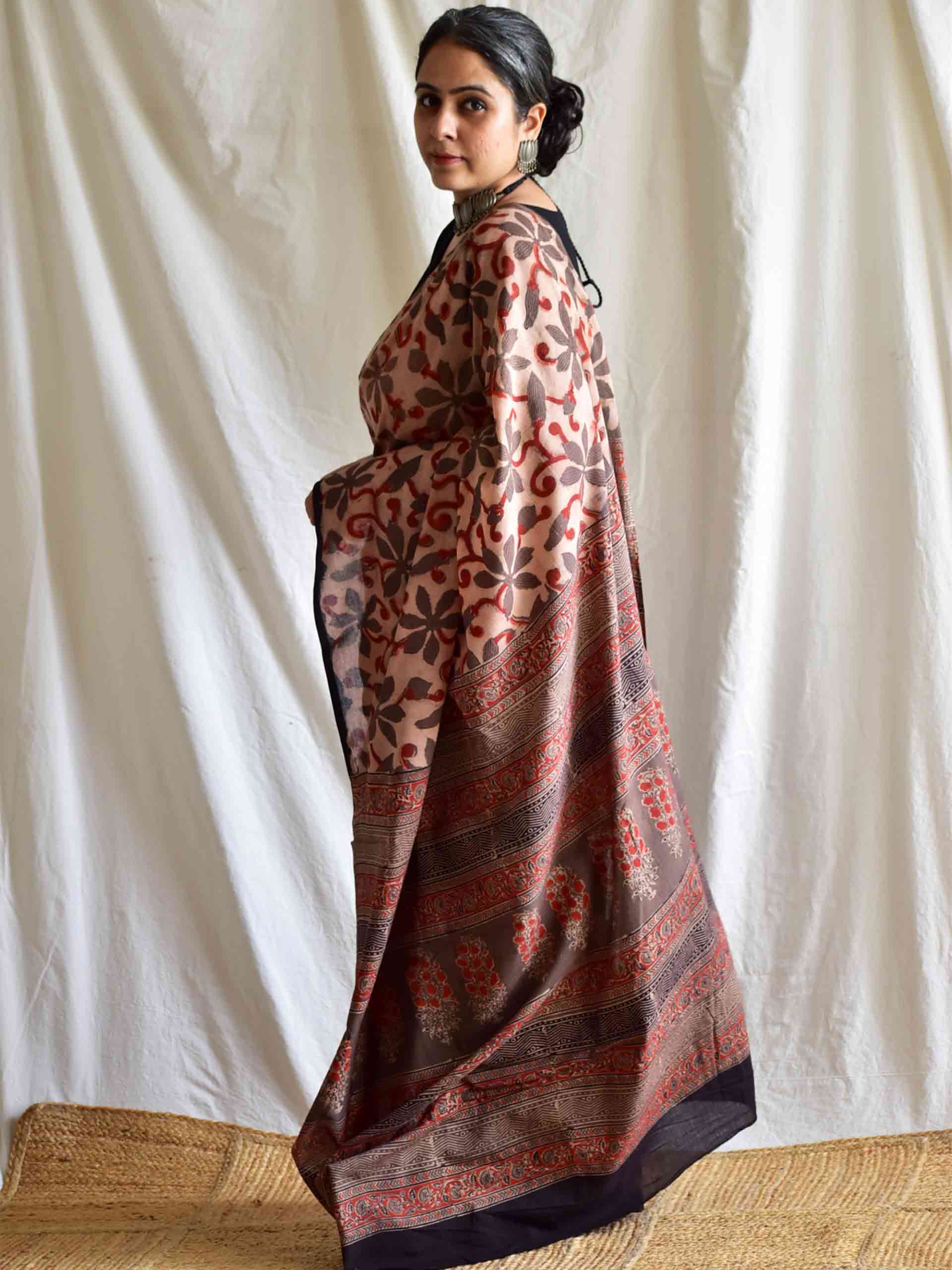 The autumn- Mul cotton saree