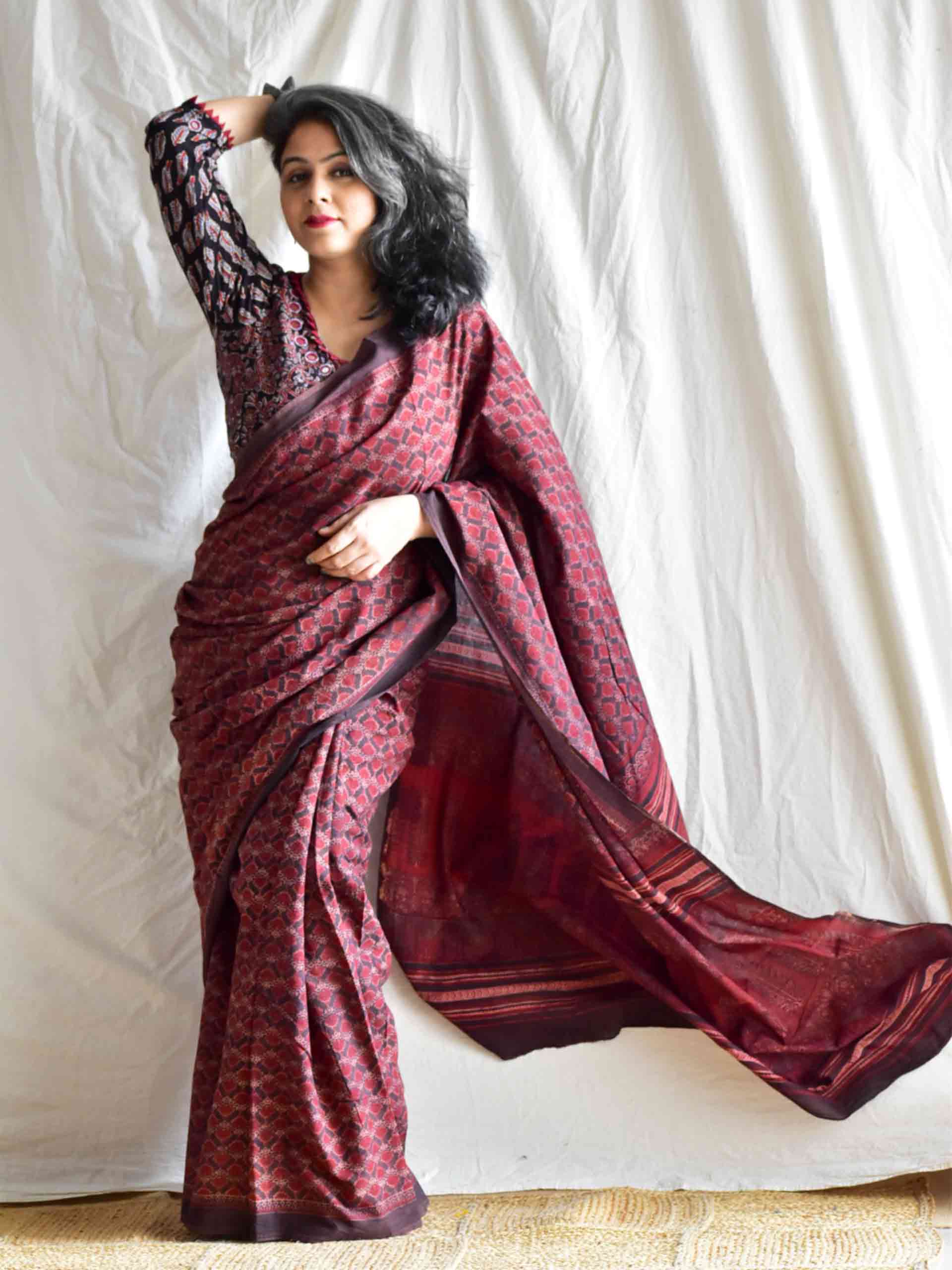 Vastramaya Dabu mul cotton saree