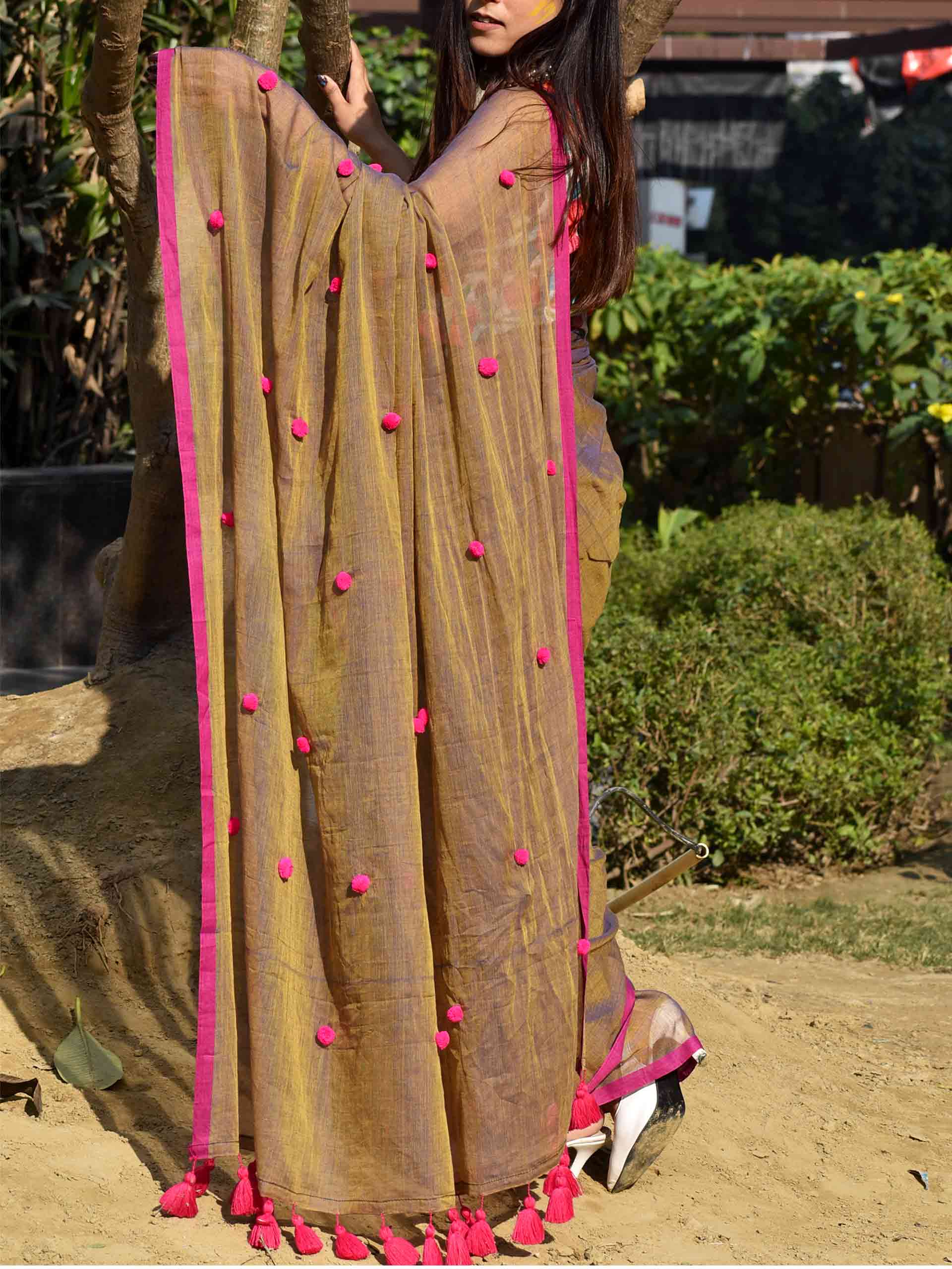 Gulabi Jashn - mul cotton saree