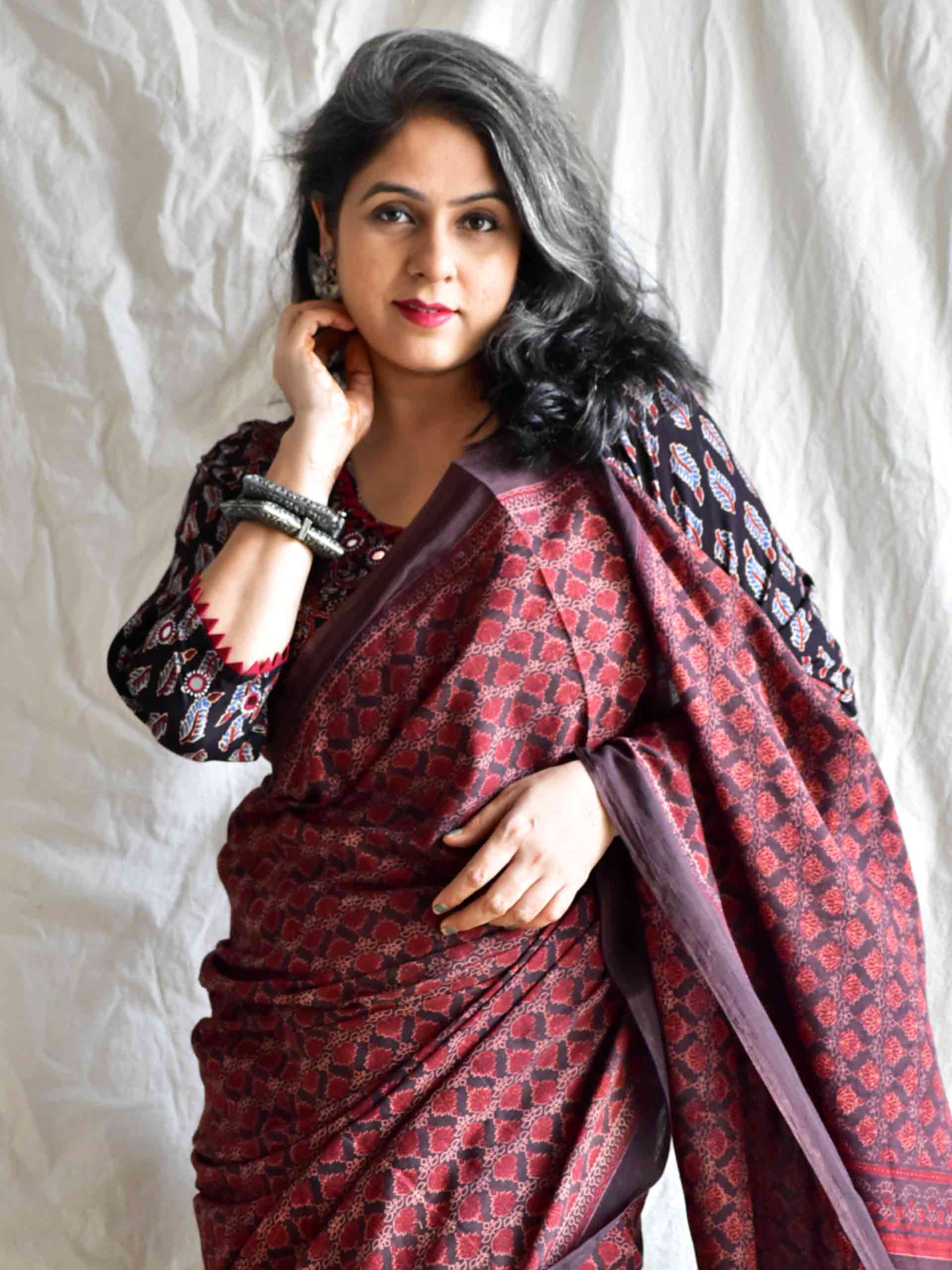 Vastramaya Dabu mul cotton saree