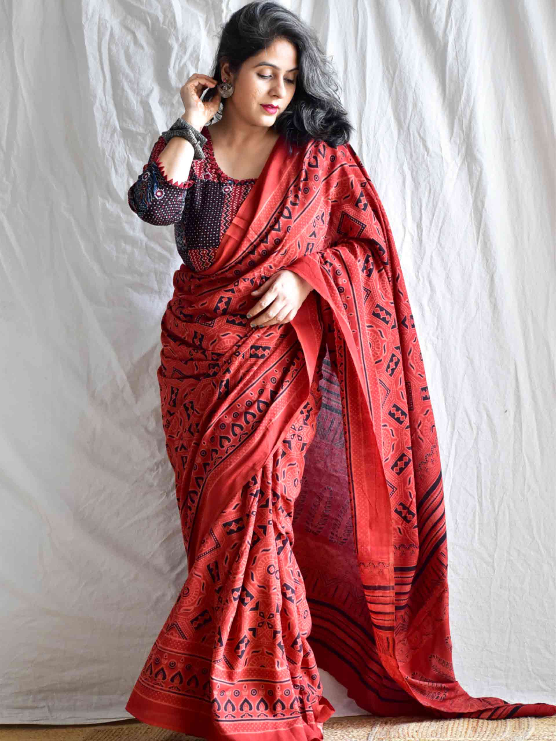 Raagini Dabu mul cotton saree