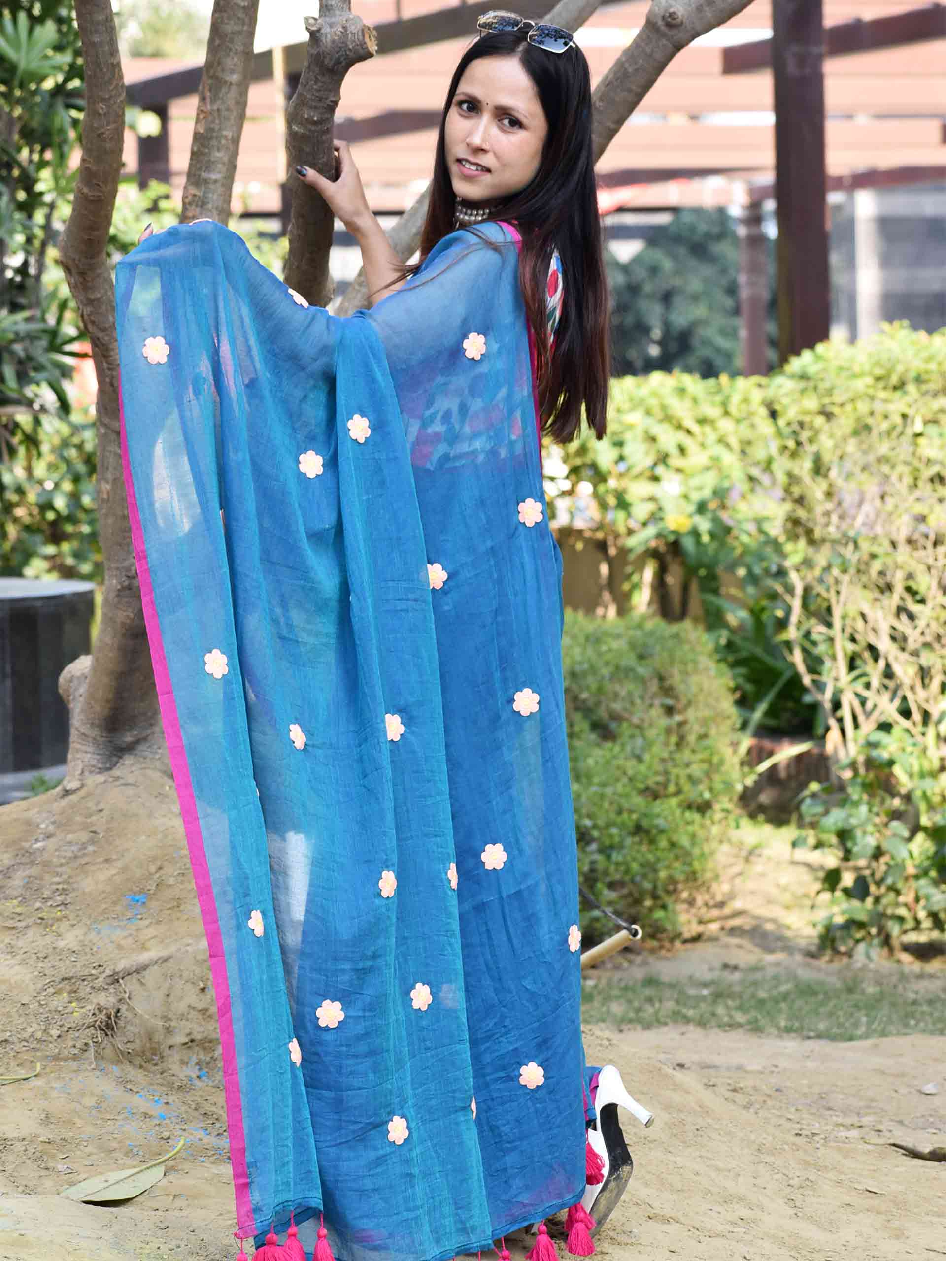 Phoolwari - mul cotton saree