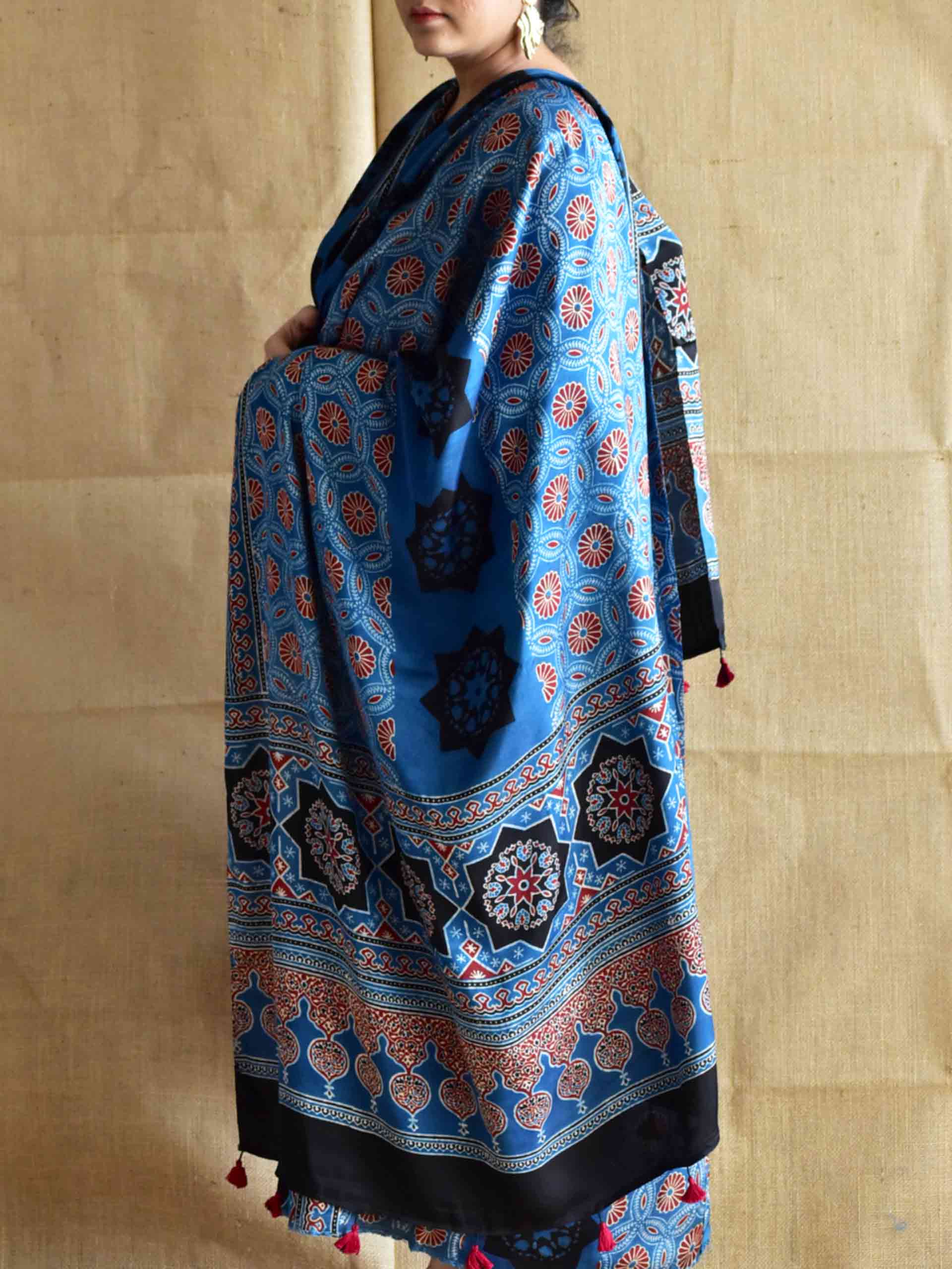 Tara Ajrakh Modal silk 2 pc suit set