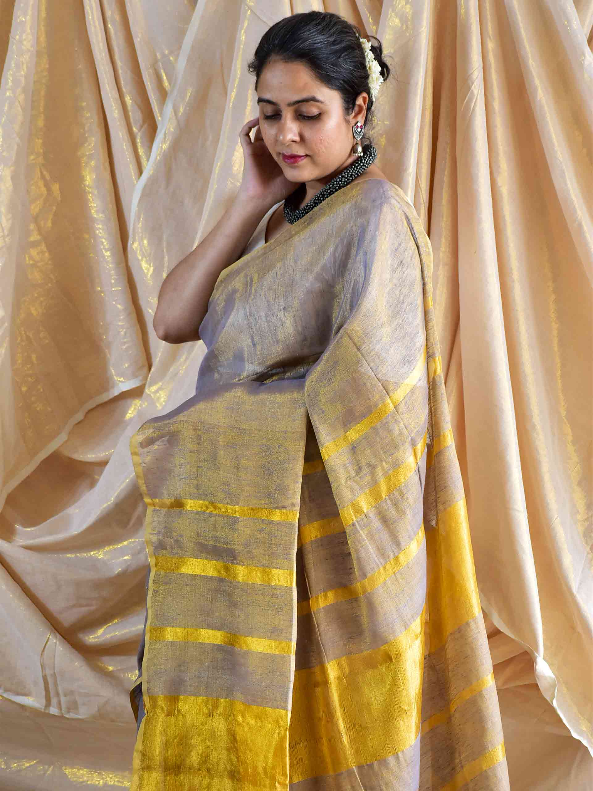 Kudrati - Linen Tissue Saree