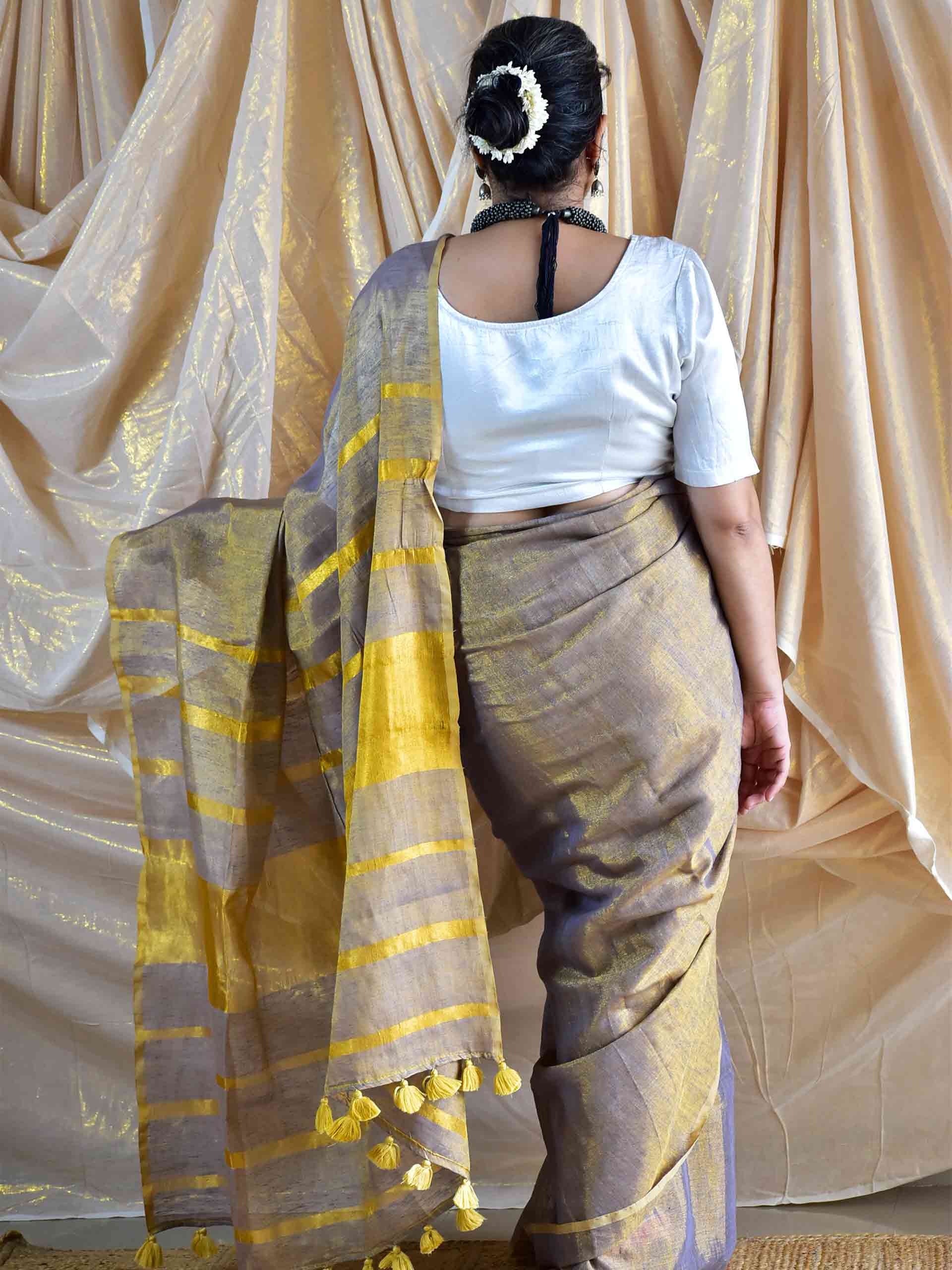 Kudrati - Linen Tissue Saree