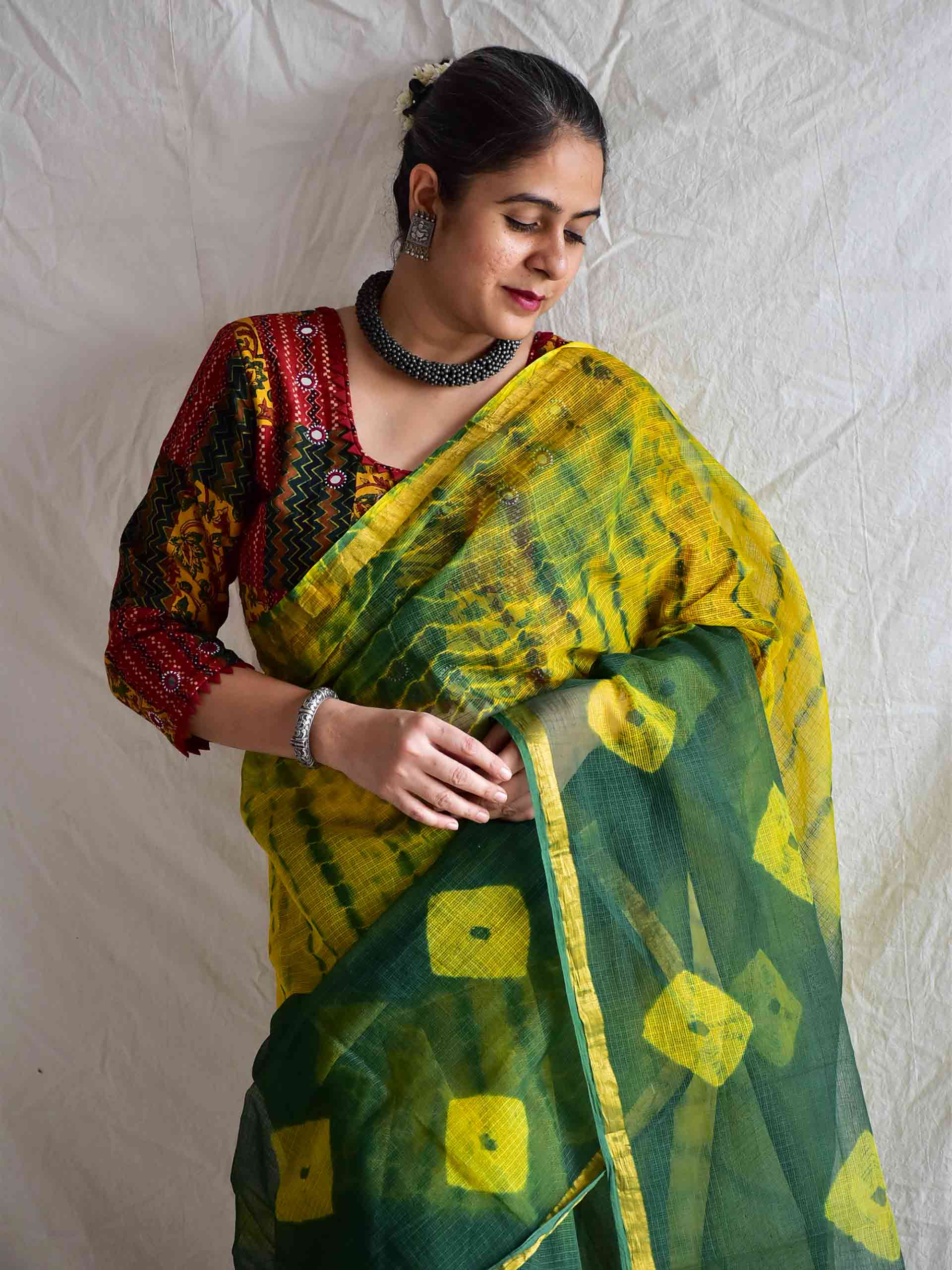 Milli - Dabu Kota Doria Saree