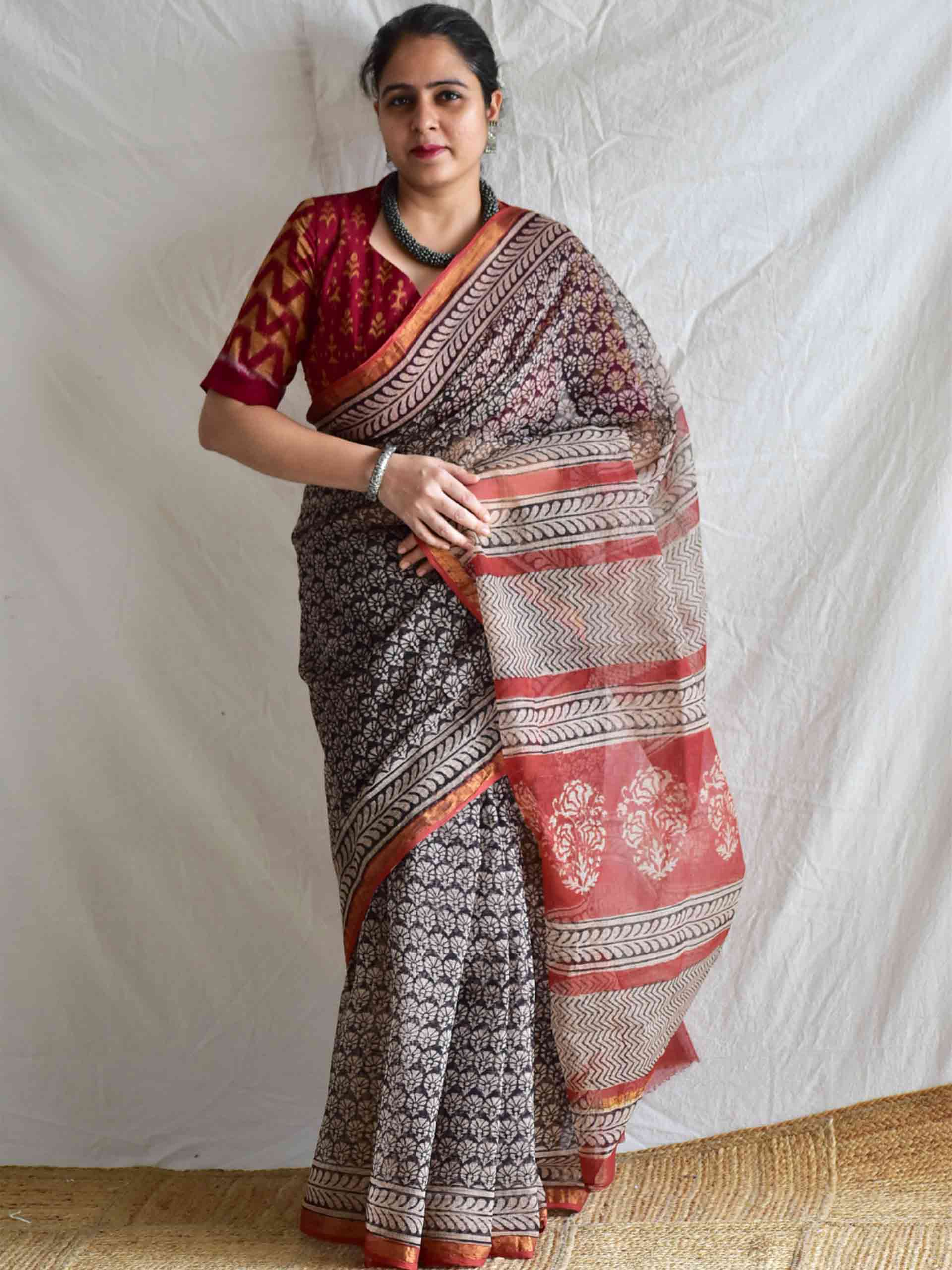 Baliye - Dabu Kota Doria Saree