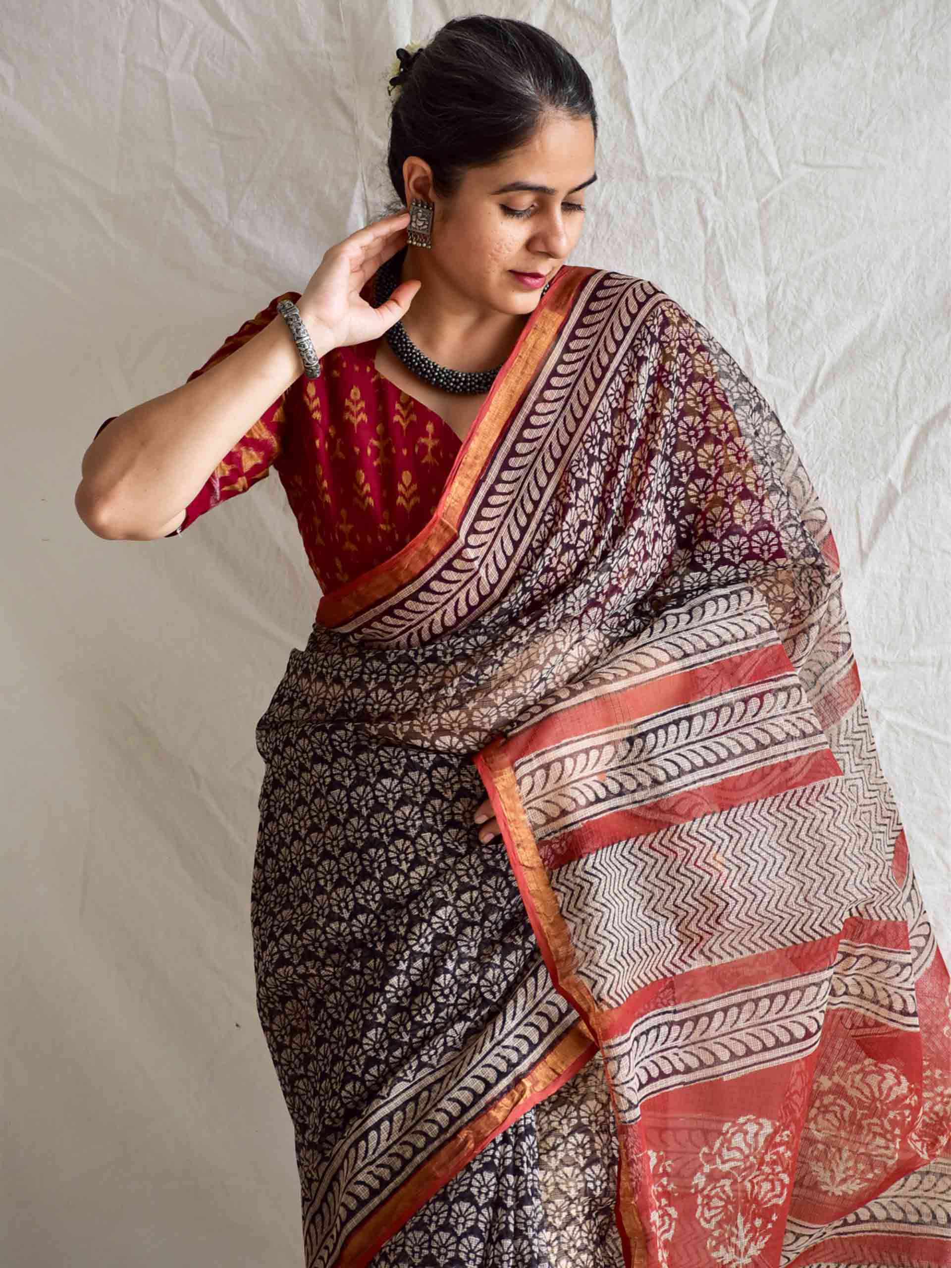 Baliye - Dabu Kota Doria Saree